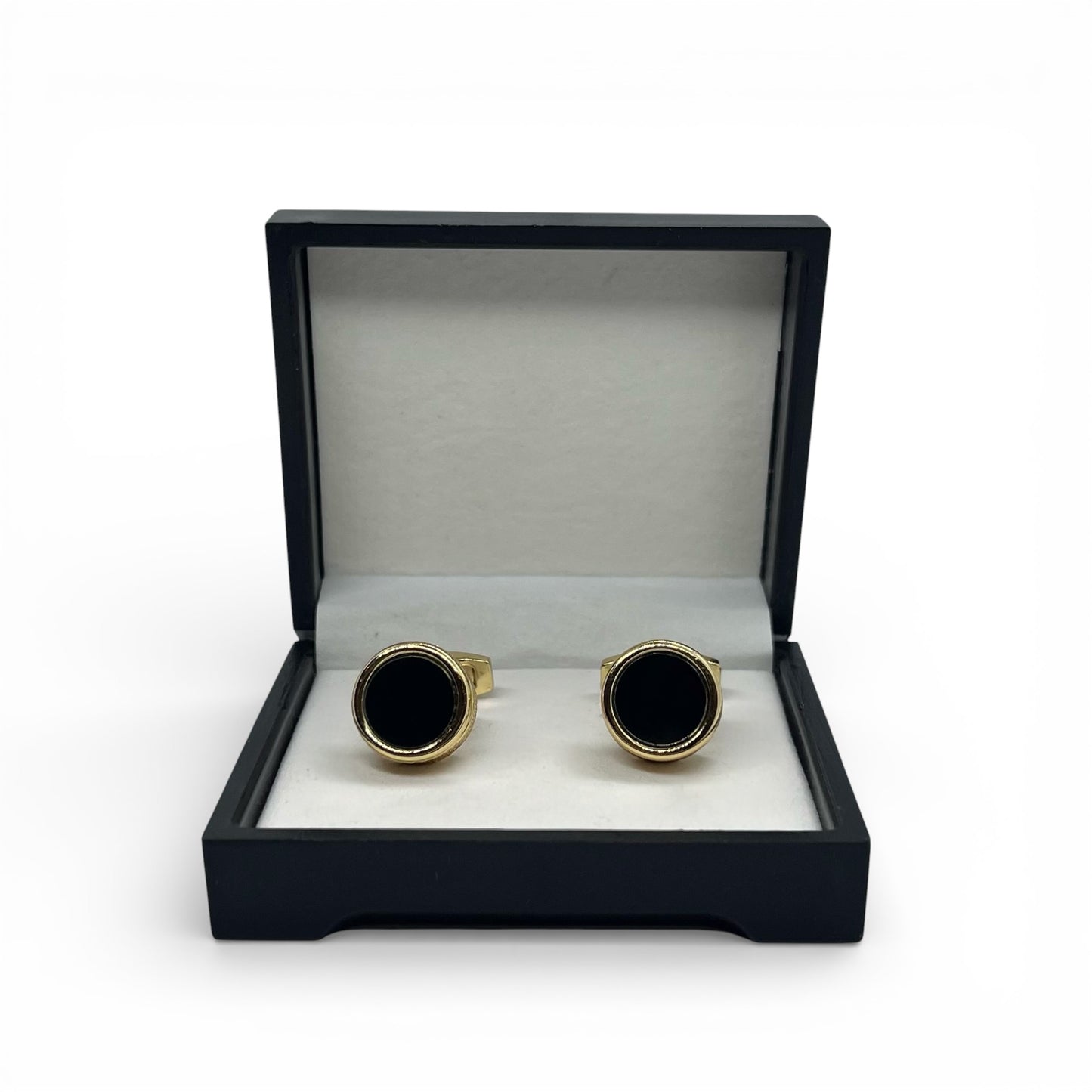Black Glaring Golden Cufflinks
