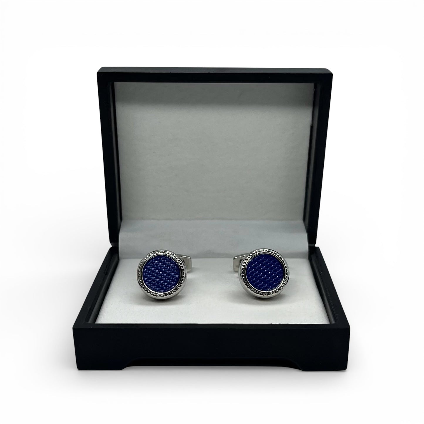 Azure Ring Silver Cufflinks