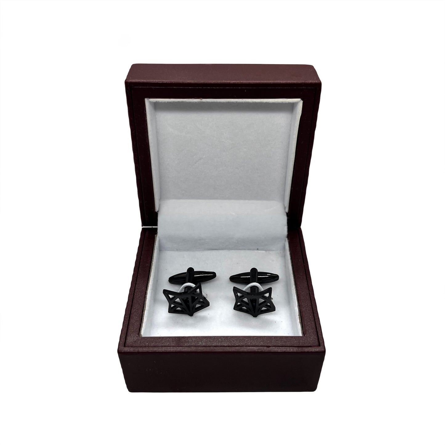 Grey Metallic Fox Animal Cufflinks by Gleams for shop oiline in Pakistan