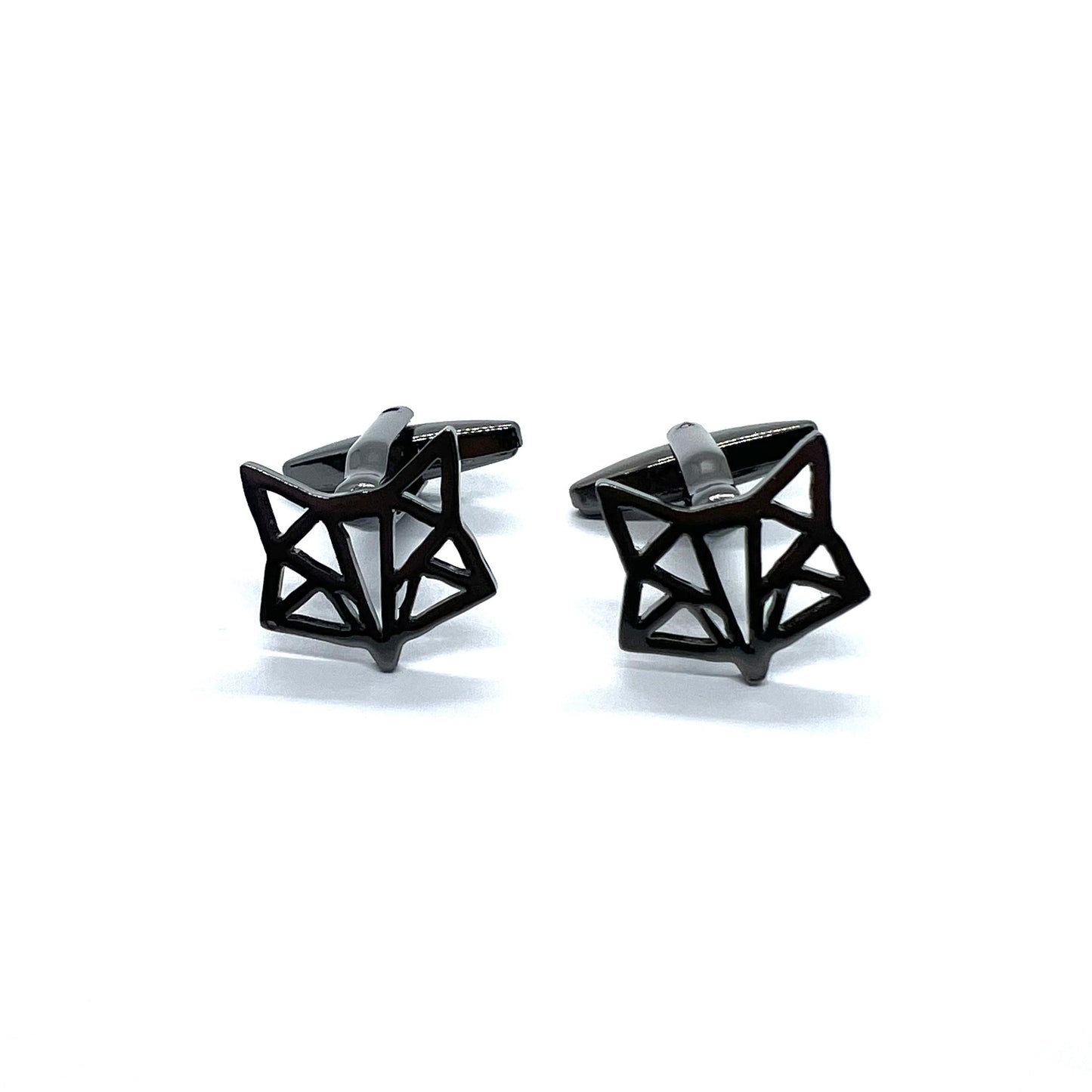 Grey Metallic Fox Animal Cufflinks Pakistan