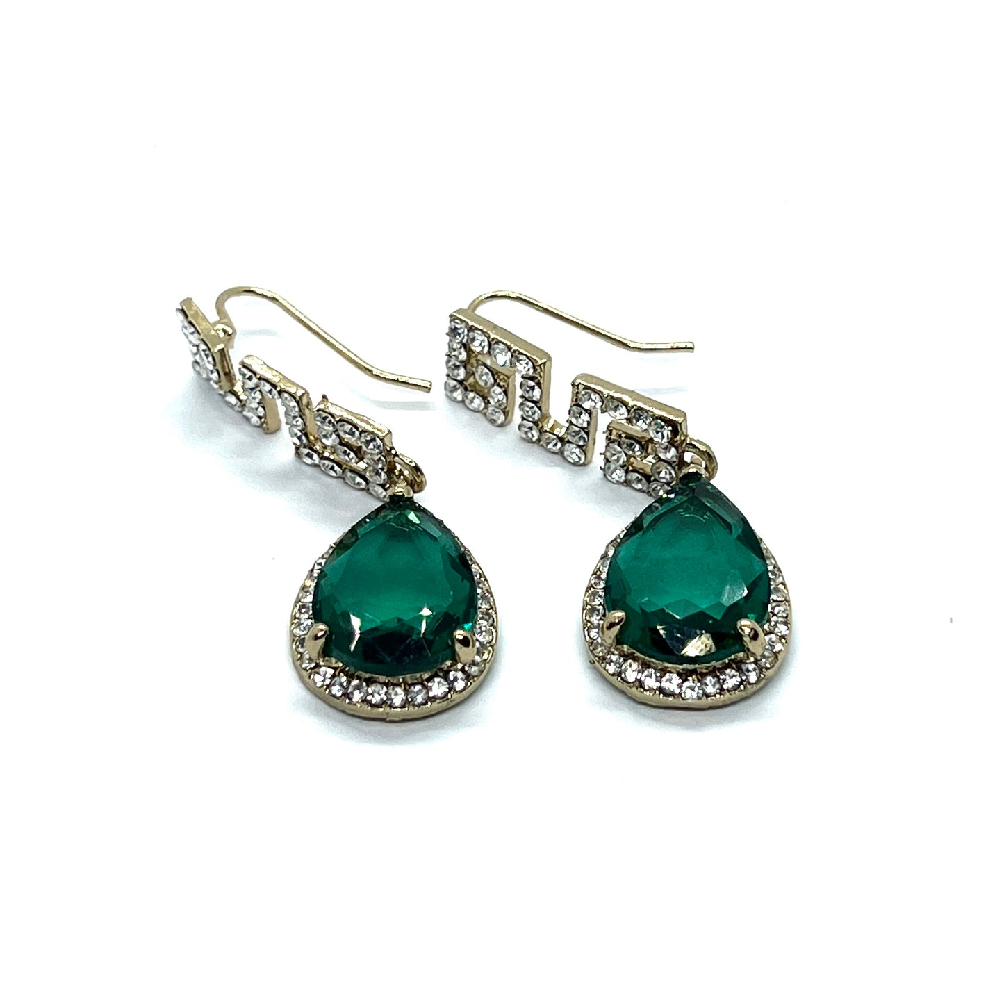 Green Rhino Zircon Earrings