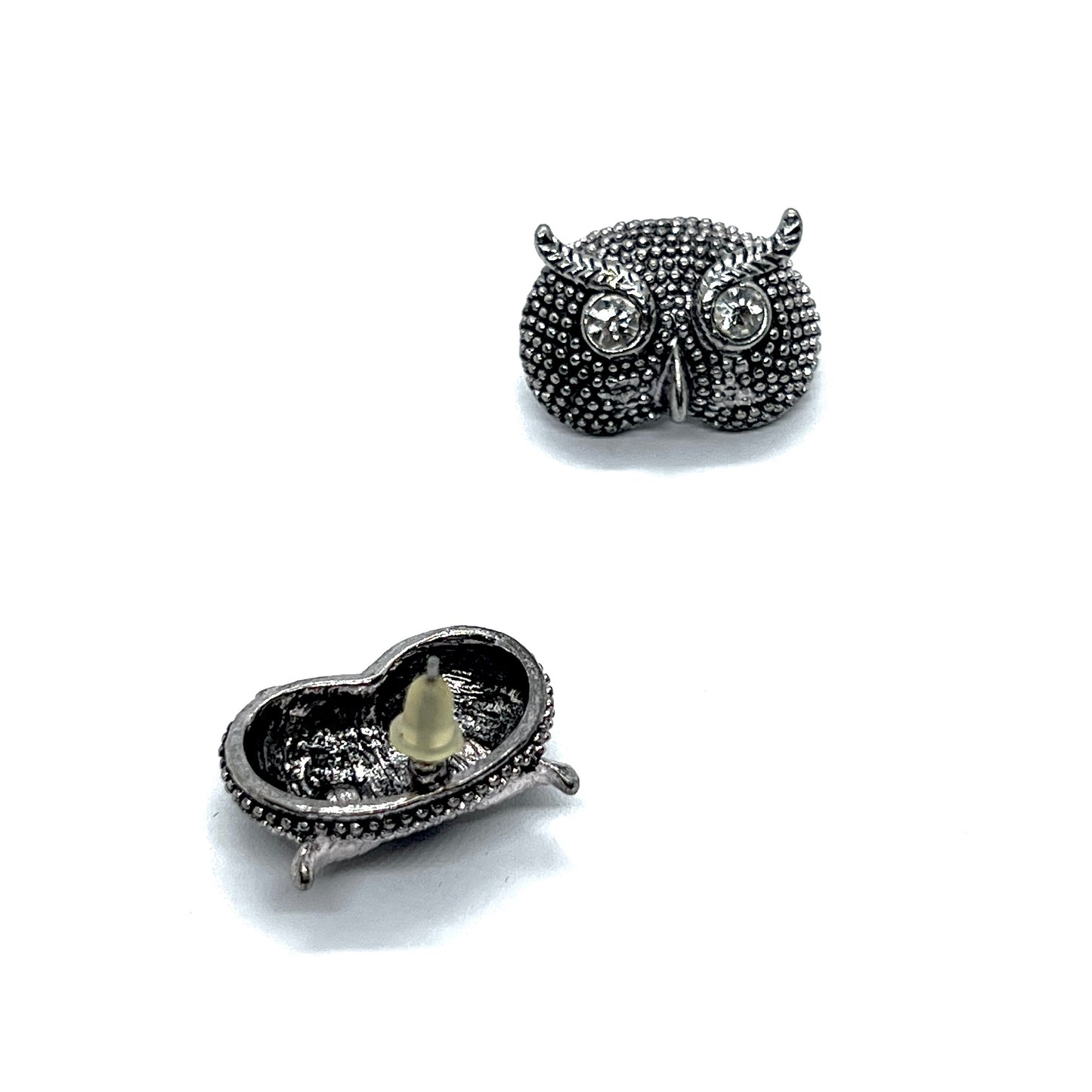 Vintage Owl Rhino Big Studs Earrings