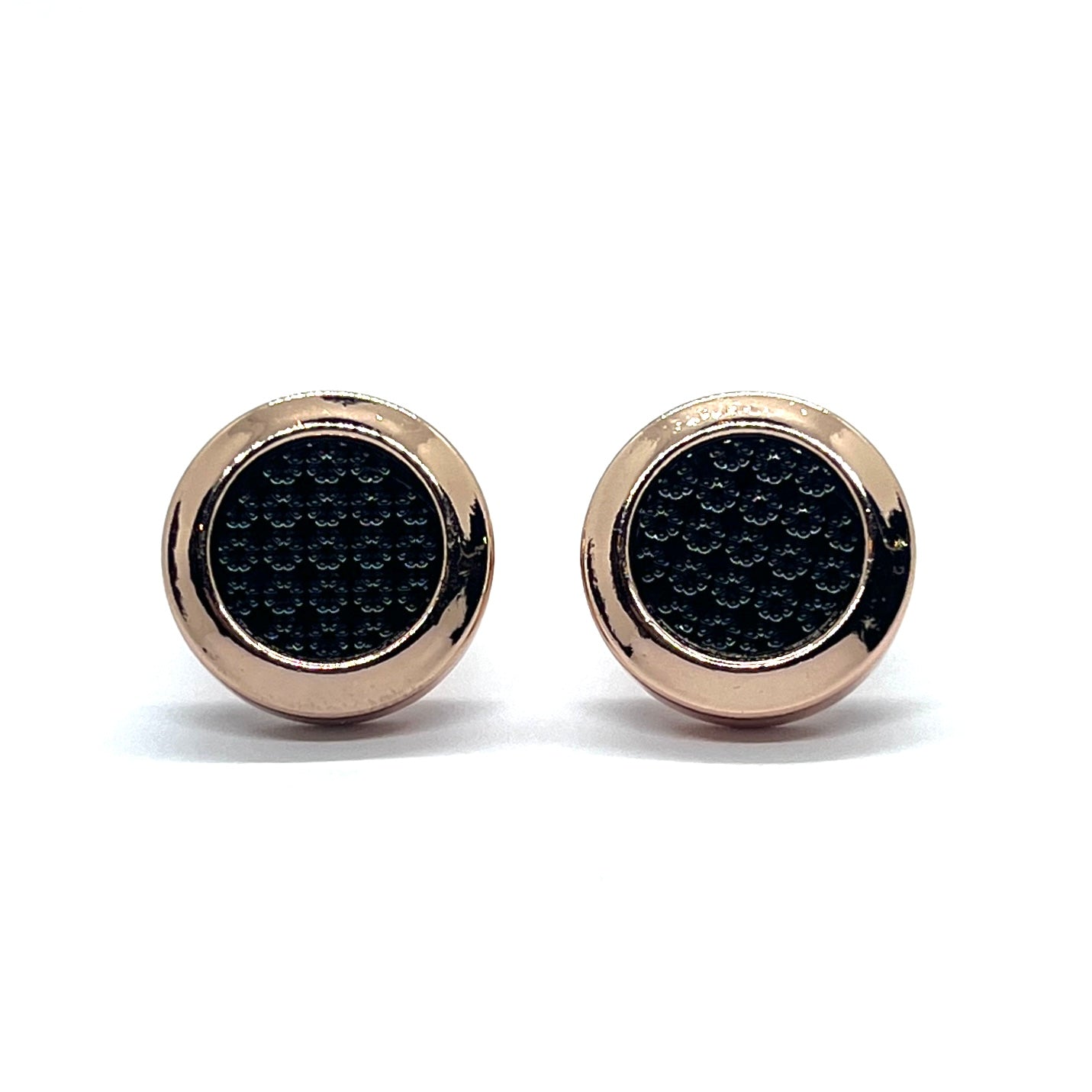 Black Classic Rose Gold Cufflink