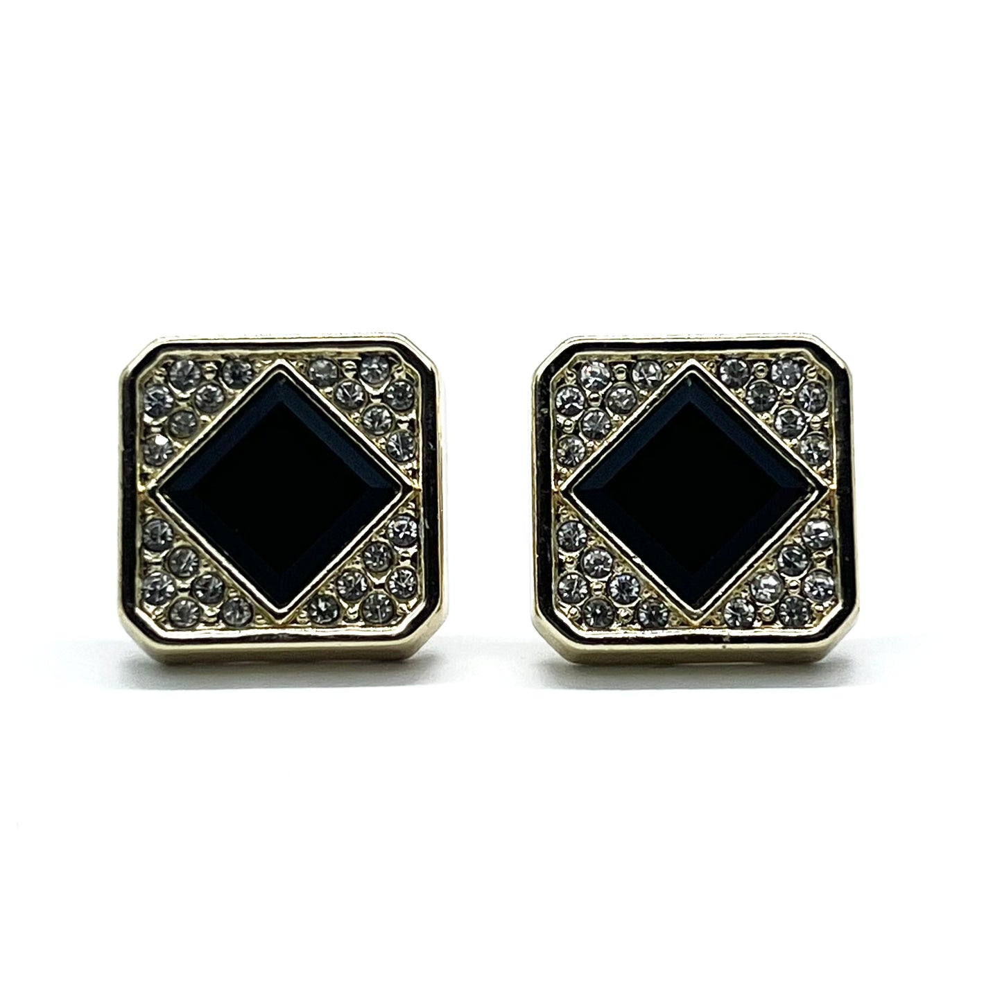 Black Dia Rhino Golden Cufflinks