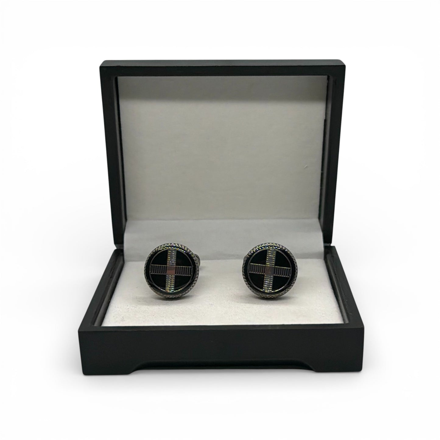 Black Sentinel Grey Metallic Cufflinks