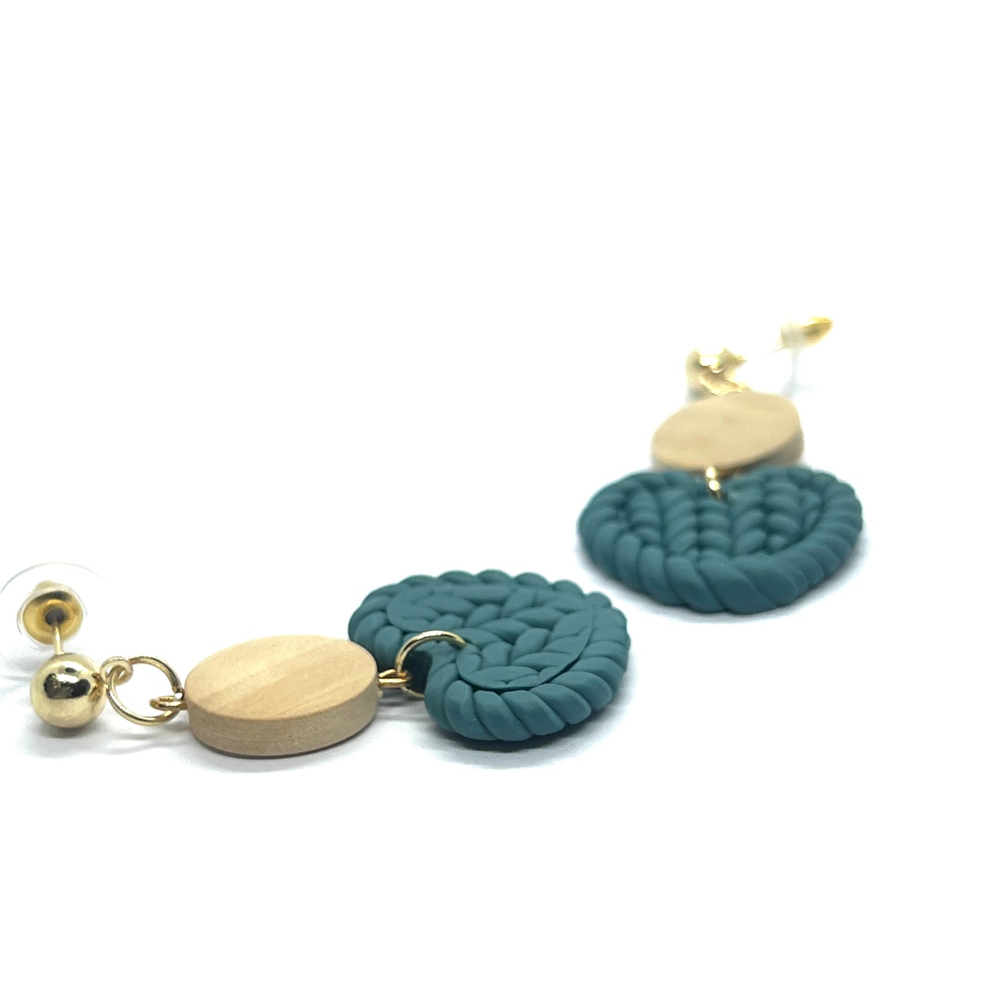 Dark Green Heart Acrylic Drop Earrings