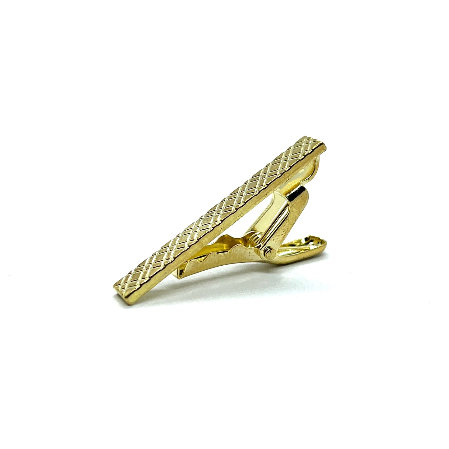 Cross Textured Golden Tie Clip (1.5")