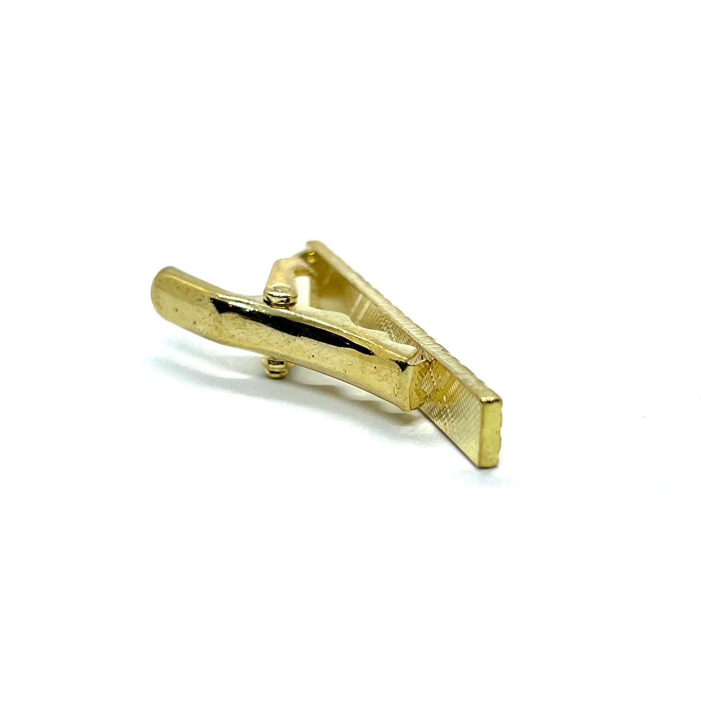 Cross Textured Golden Tie Clip (1.5")