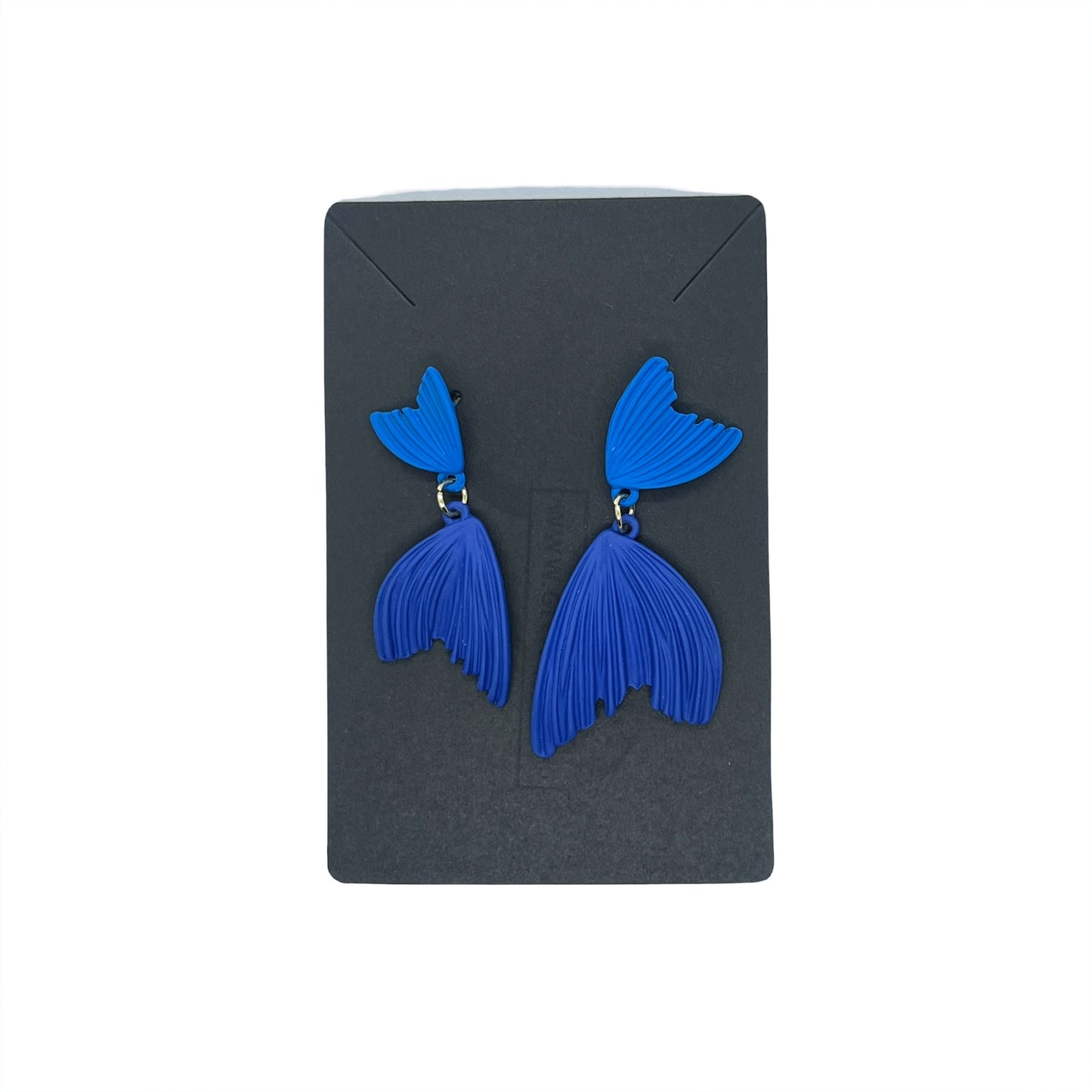 Irregular Acrylic Resin Geometric Blue Design Earrings
