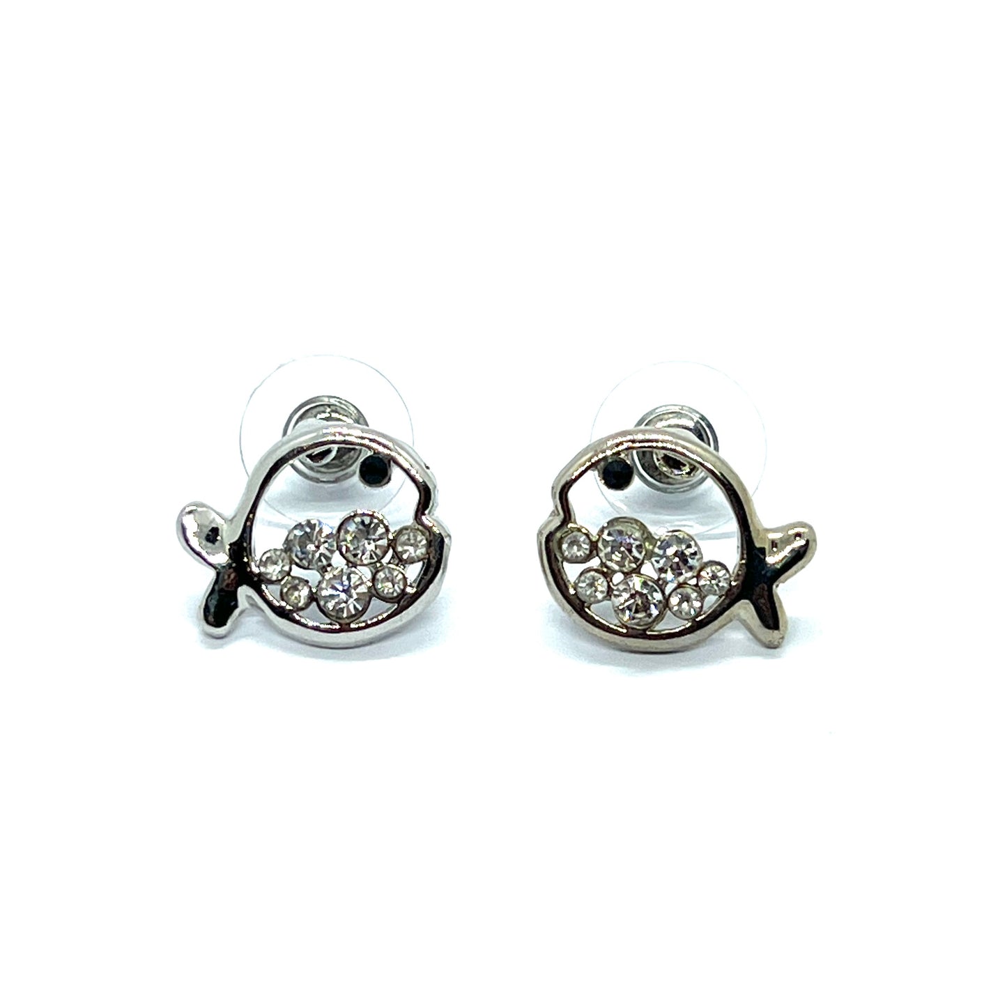 Fish Rhino Silver Studs Earrings