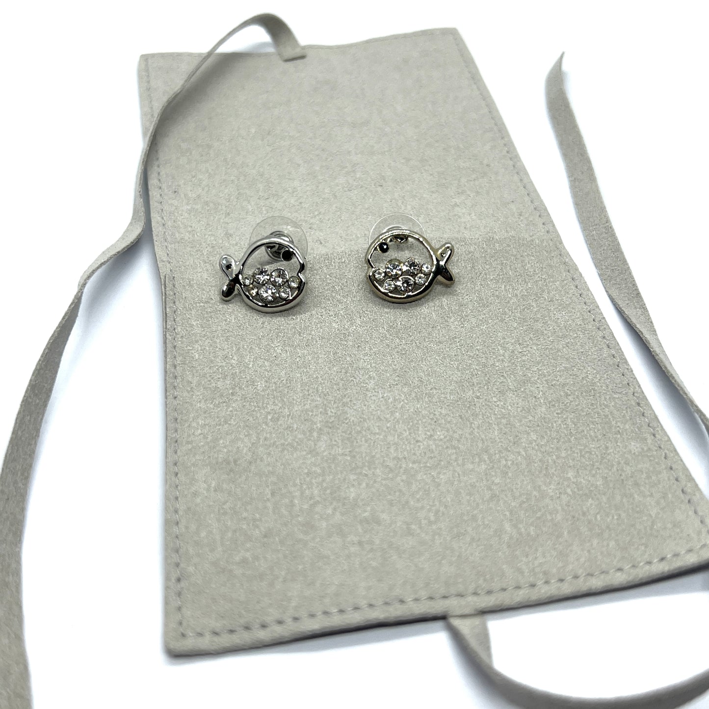 Fish Rhino Silver Studs Earrings