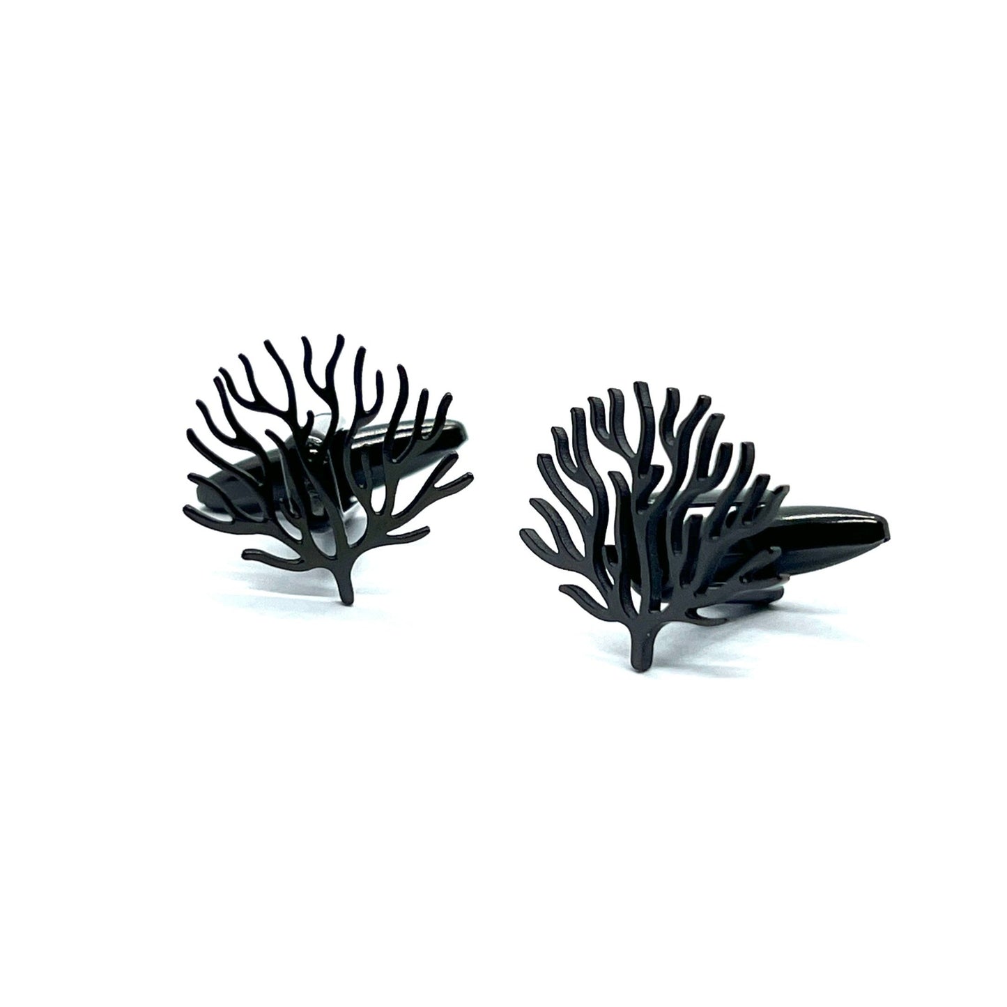 Tree Branch Grey Metallic Cufflinks