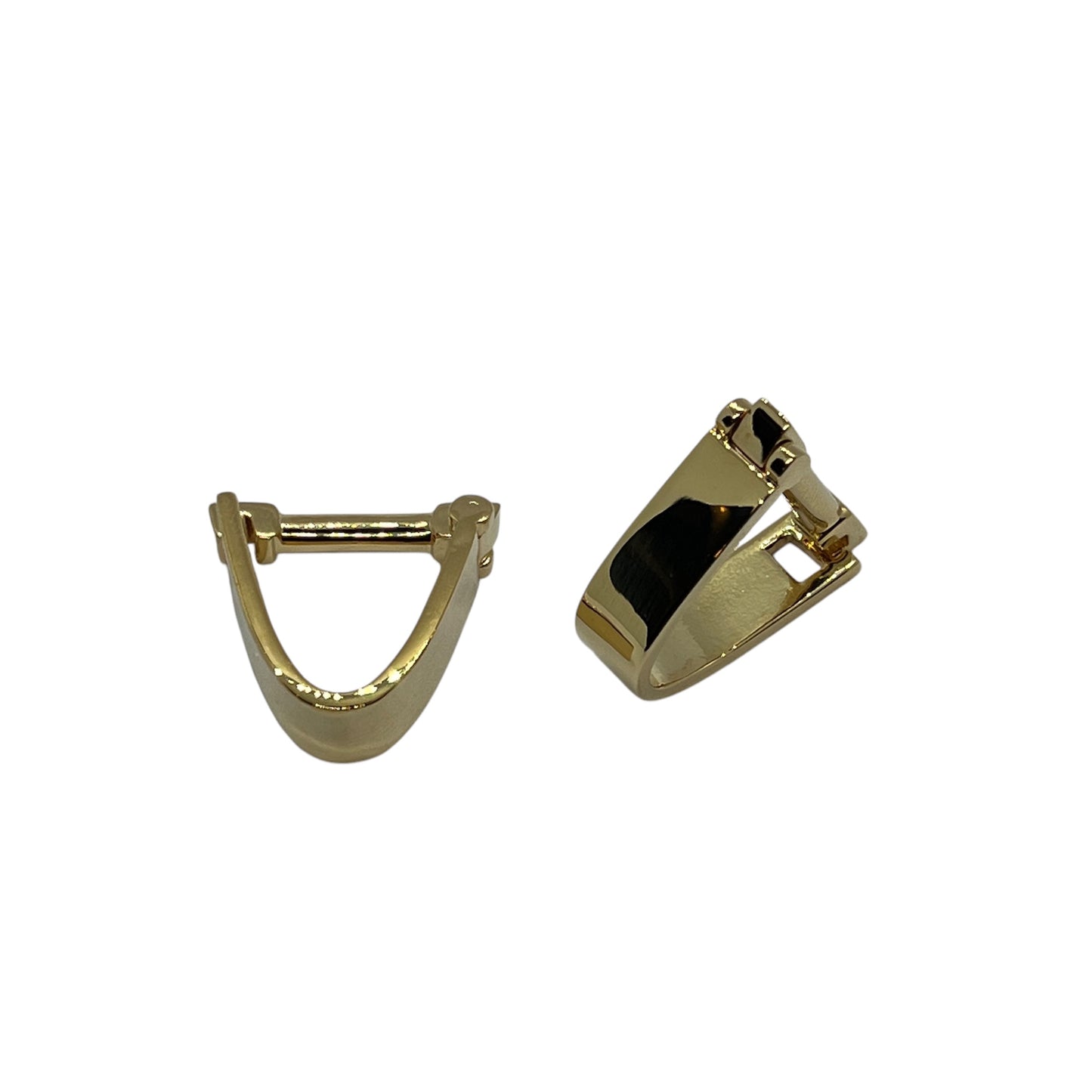 Snap Closure Golden Cufflinks