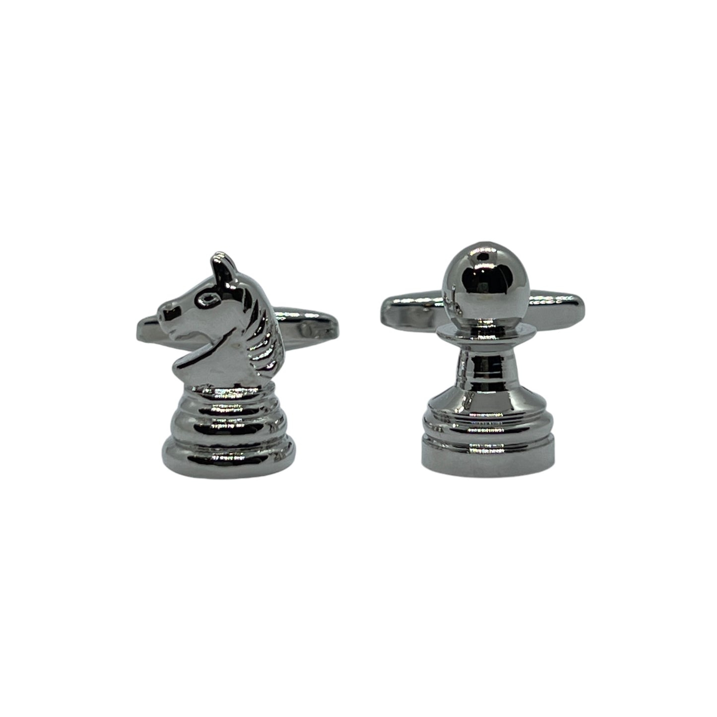 Chess Horse Soldier Silver Cufflinks
