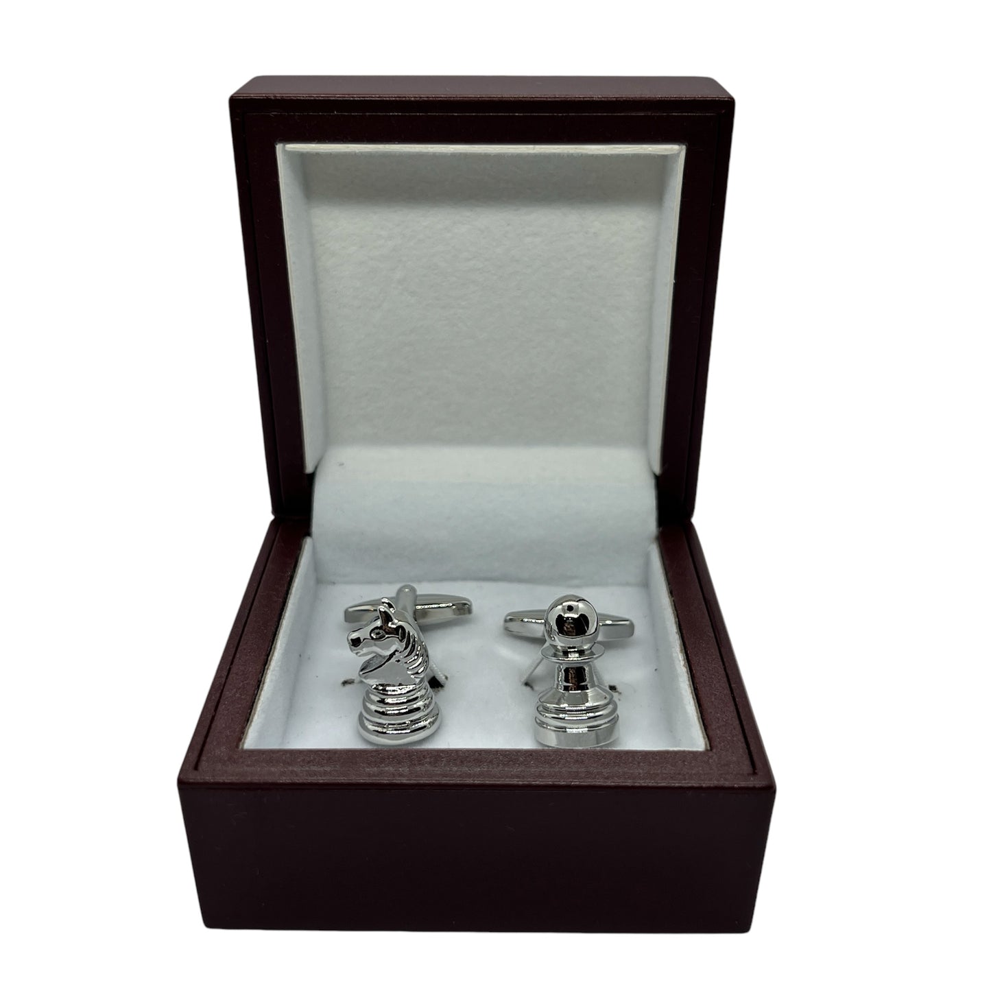 Chess Horse Soldier Silver Cufflinks