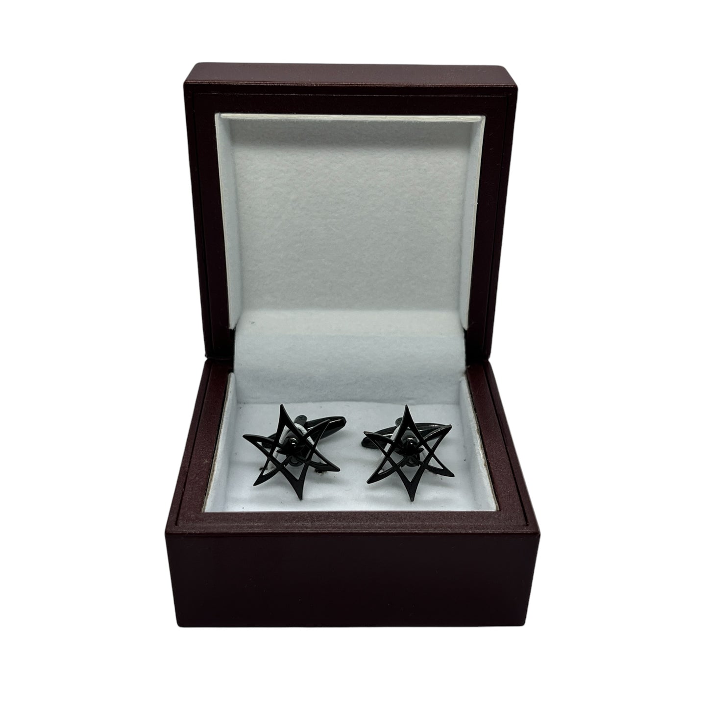 Hexagonal Star Grey Metallic Cufflinks