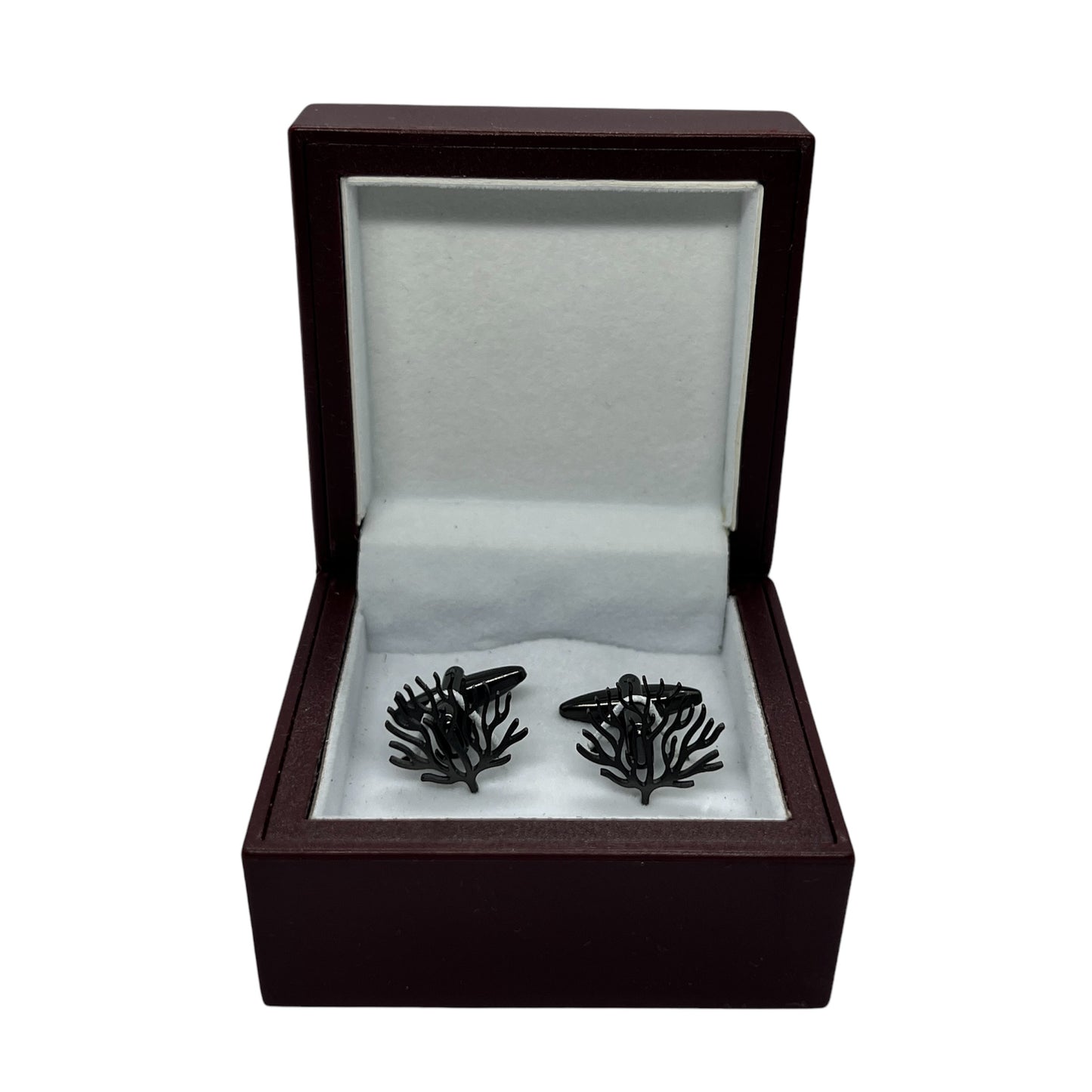 Tree Branch Grey Metallic Cufflinks