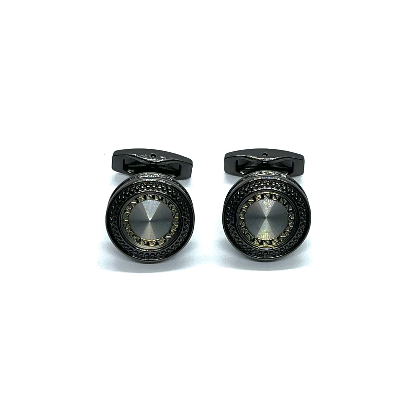Ring Glass Black Cufflinks