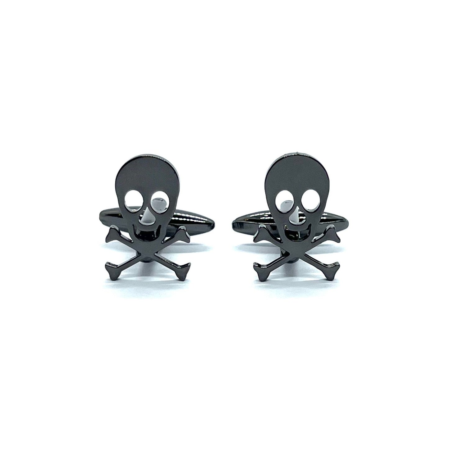 Danger Grey Metallic Anime Cufflinks