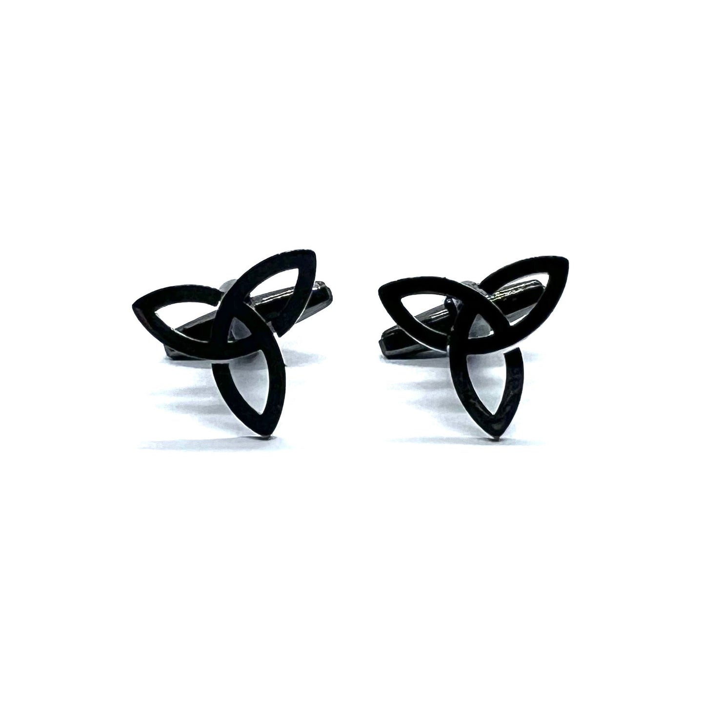 Grey Metallic Three Anime Cufflinks