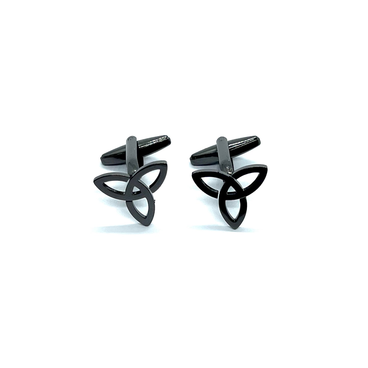 Grey Metallic Three Anime Cufflinks