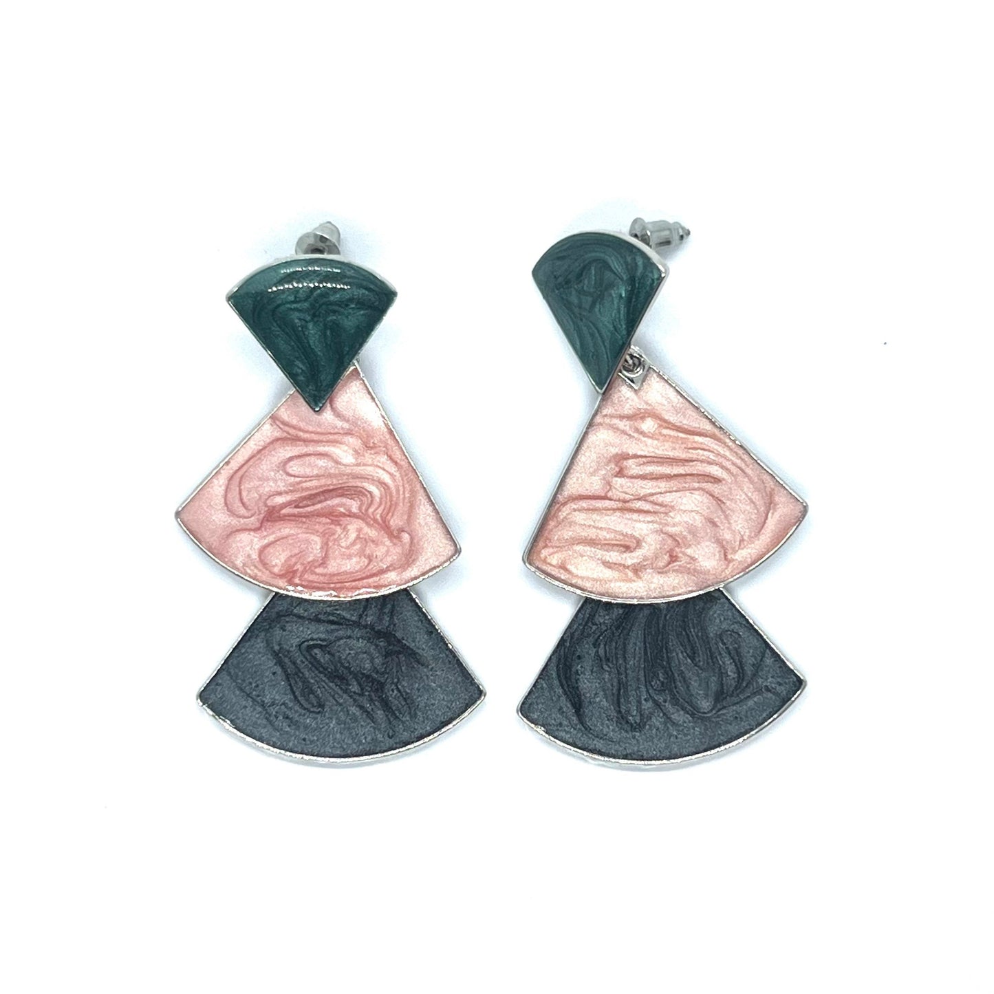 Tassel Green Pink Hanging Dangle Drop Earrings