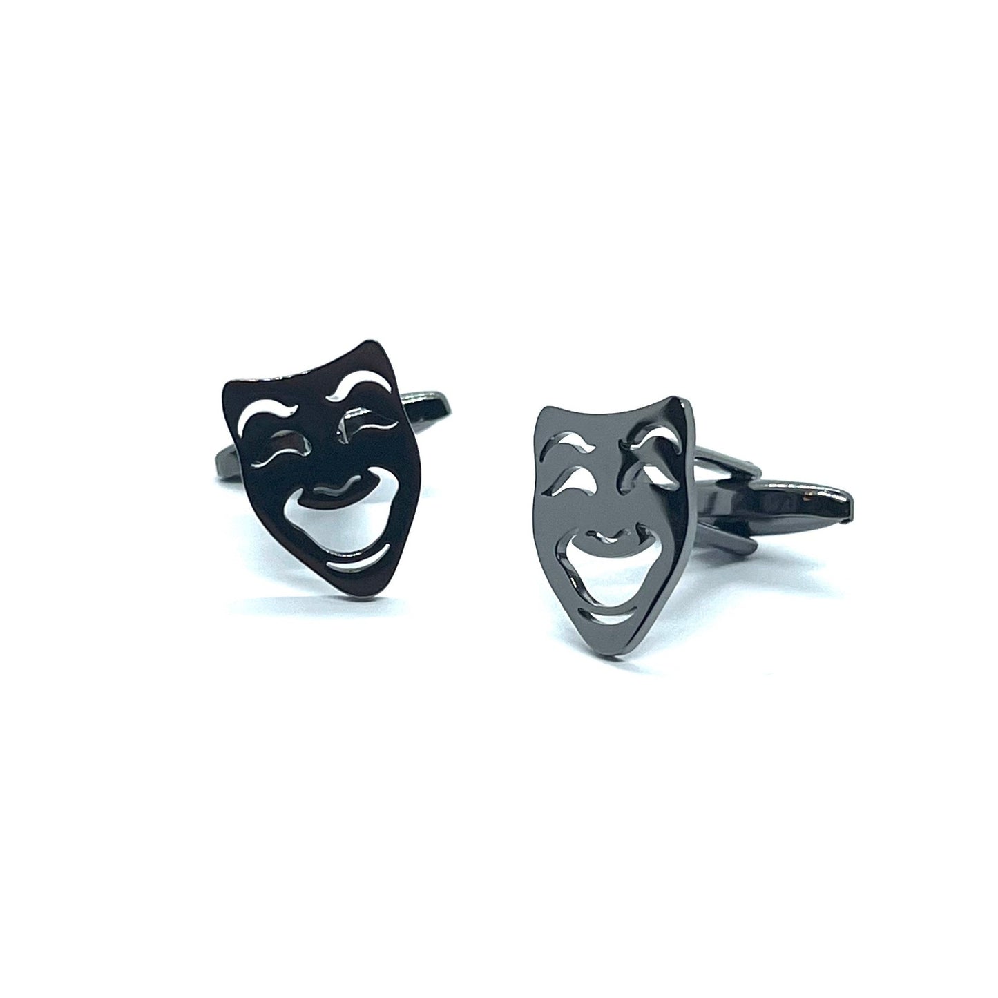 Joker Face Grey Metallic Anime Cufflinks