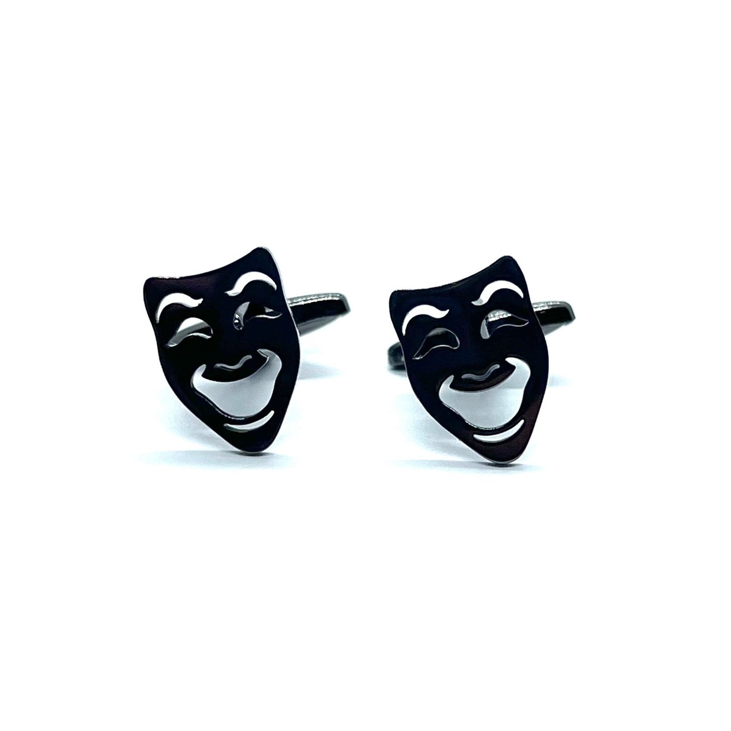 Joker Face Grey Metallic Anime Cufflinks