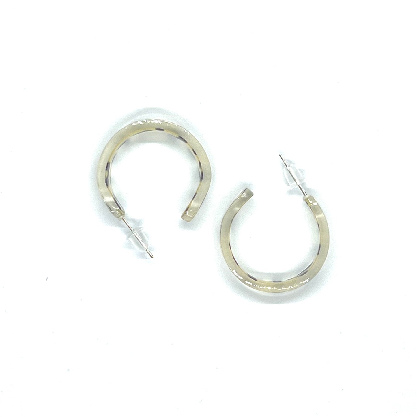Transparent Resin Leopard Stud Earrings