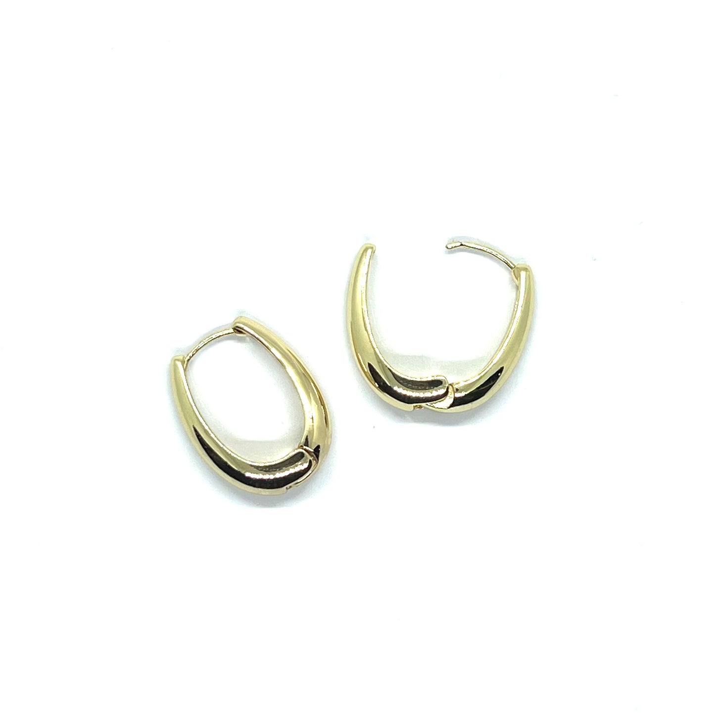 Copper Alloy Golden Hoop Earrings