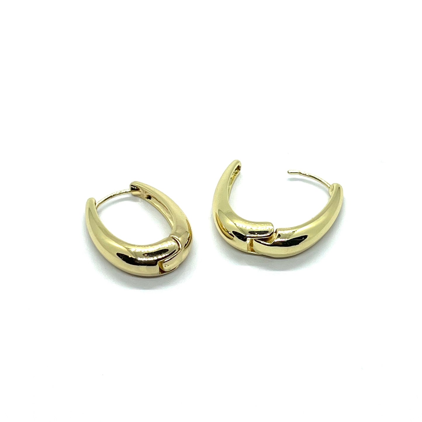 Copper Alloy Golden Hoop Earrings