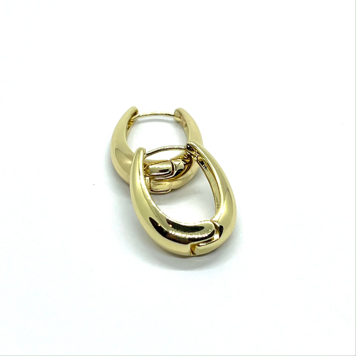 Copper Alloy Golden Hoop Earrings