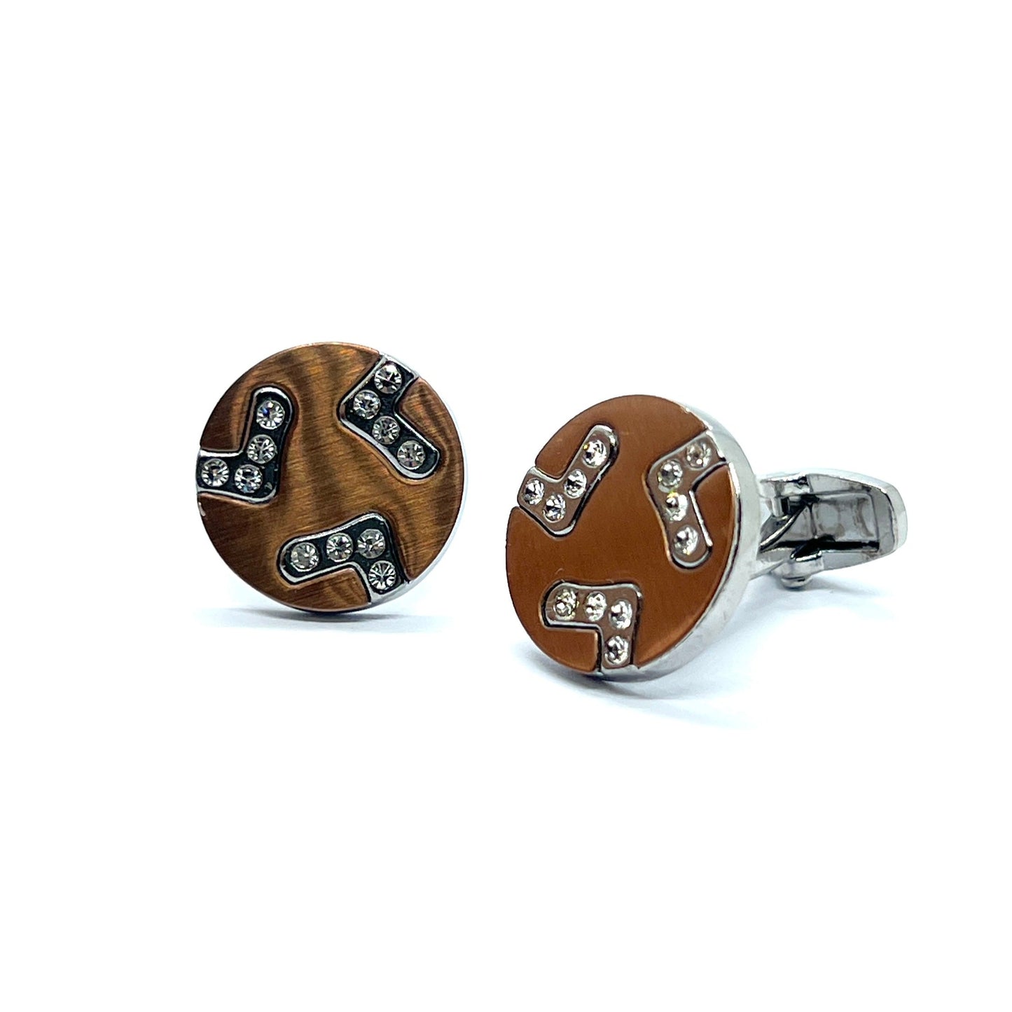 Trio Rhino Silver Cufflinks