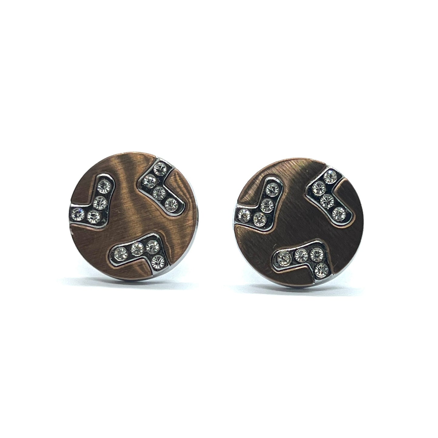 Trio Rhino Silver Cufflinks