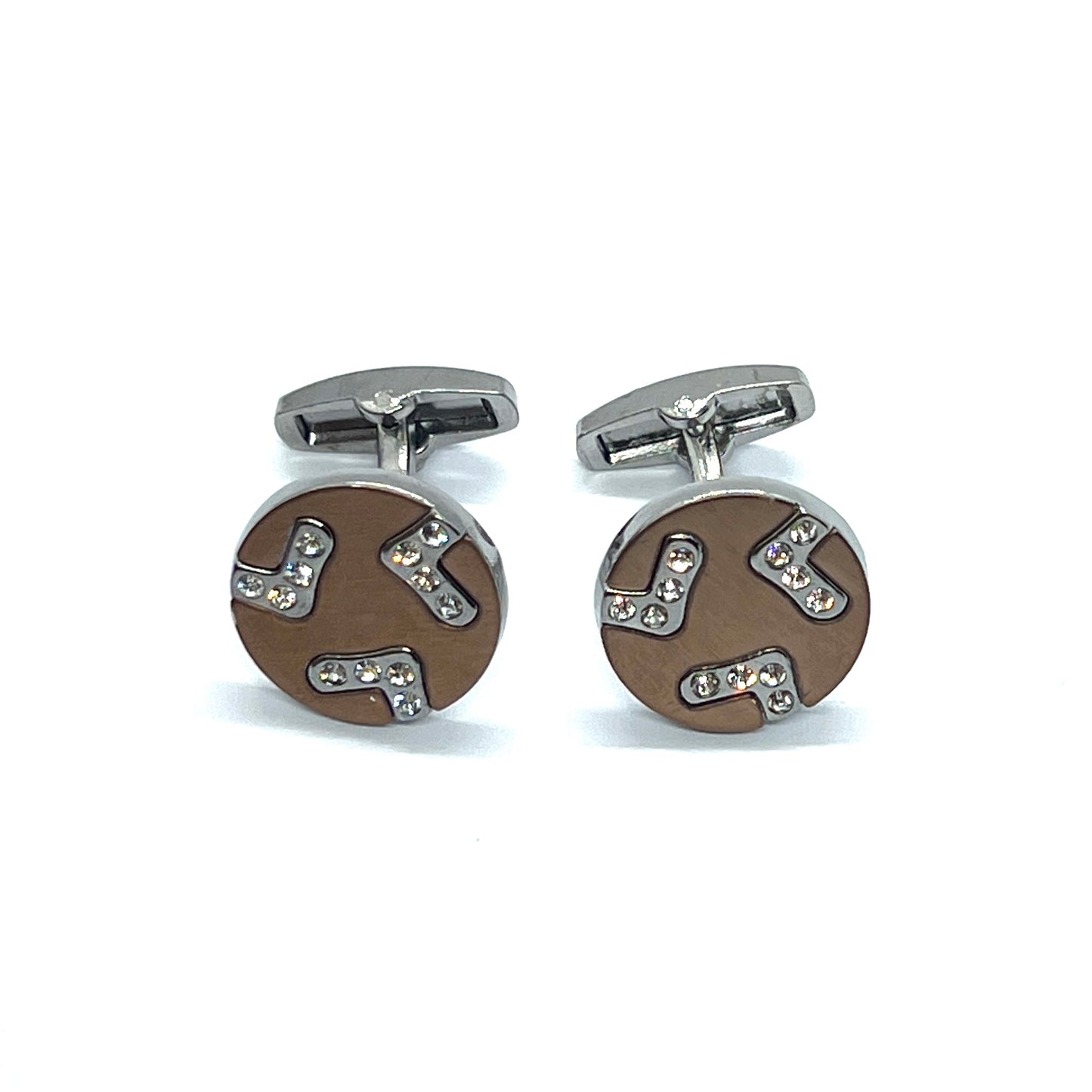 Trio Rhino Silver Cufflinks