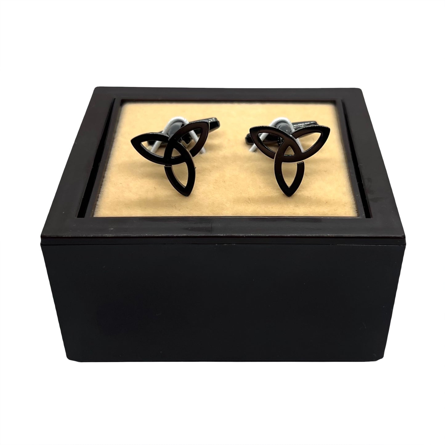 Grey Metallic Three Anime Cufflinks