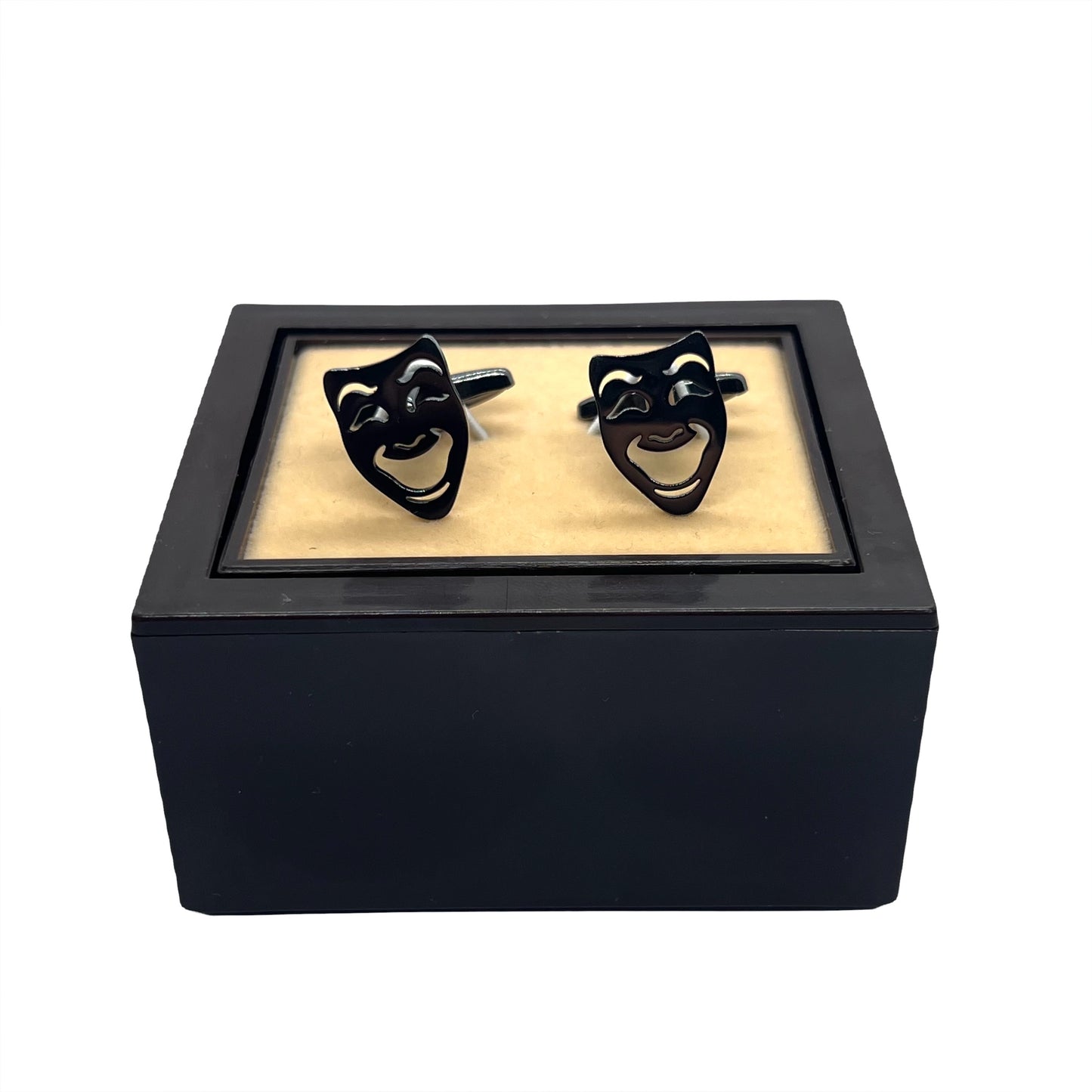 Joker Face Grey Metallic Anime Cufflinks