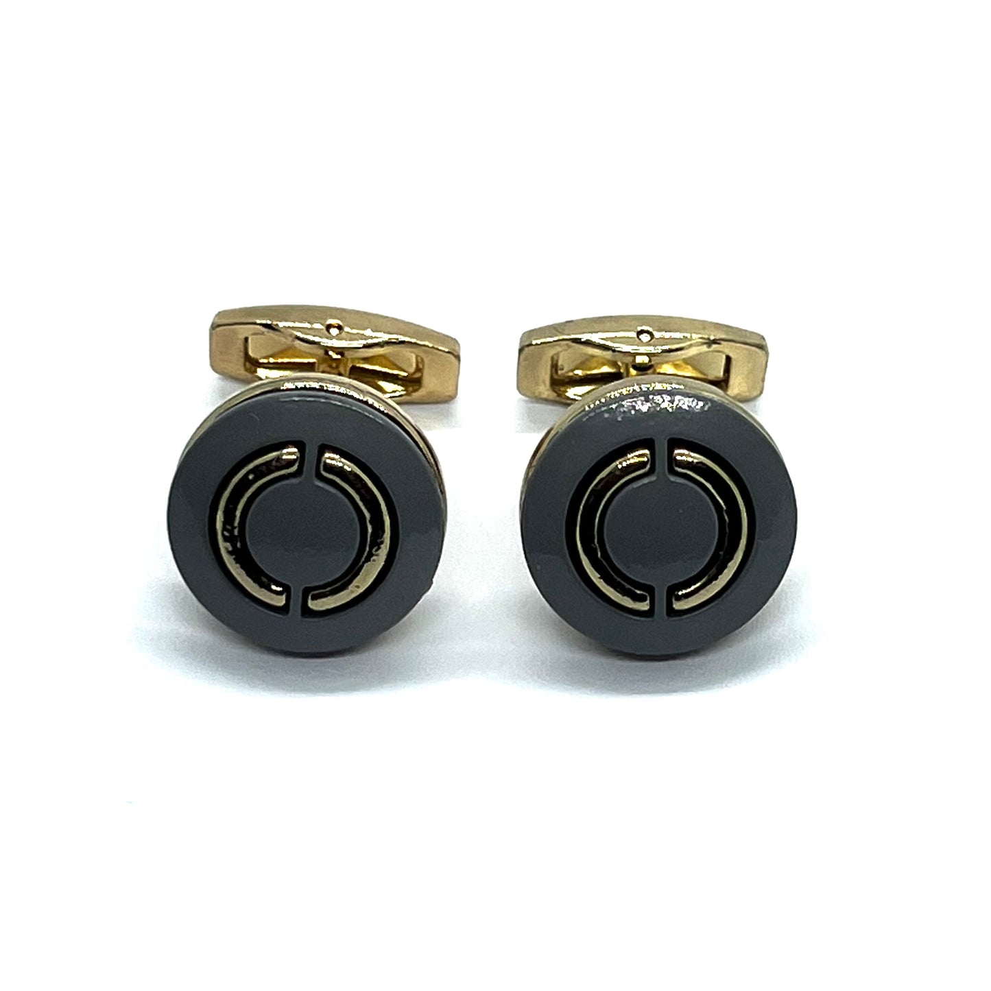 Golden Ringo Grey Golden Cufflinks