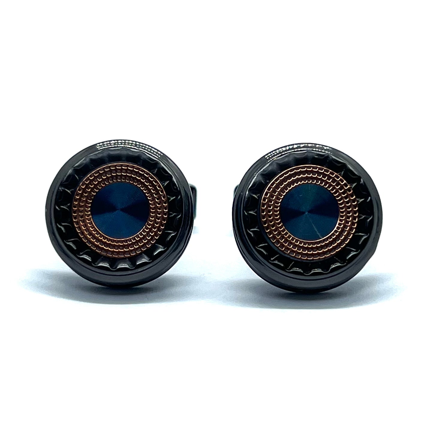 Golound Glass Grey Metallic Cufflinks