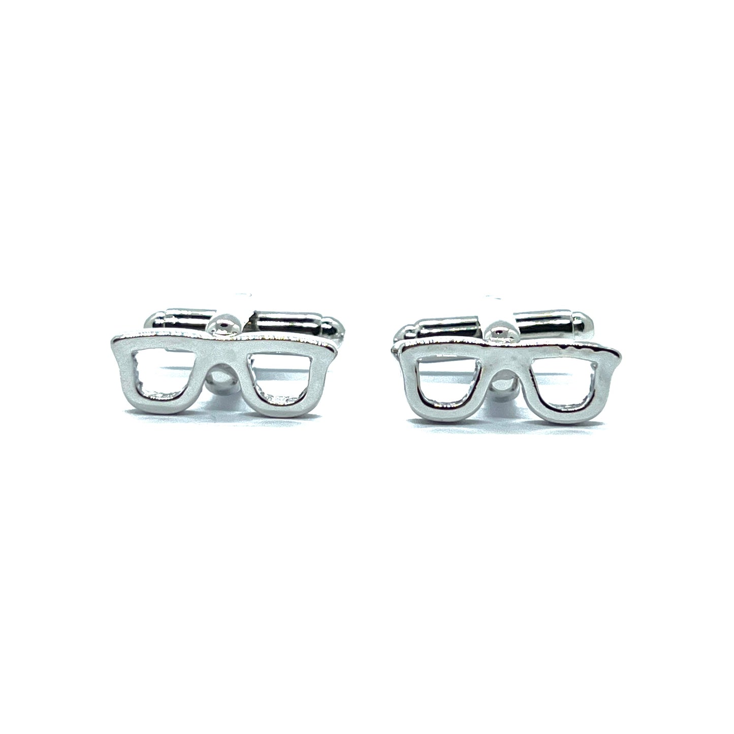 Glasses Frame Silver Cufflinks
