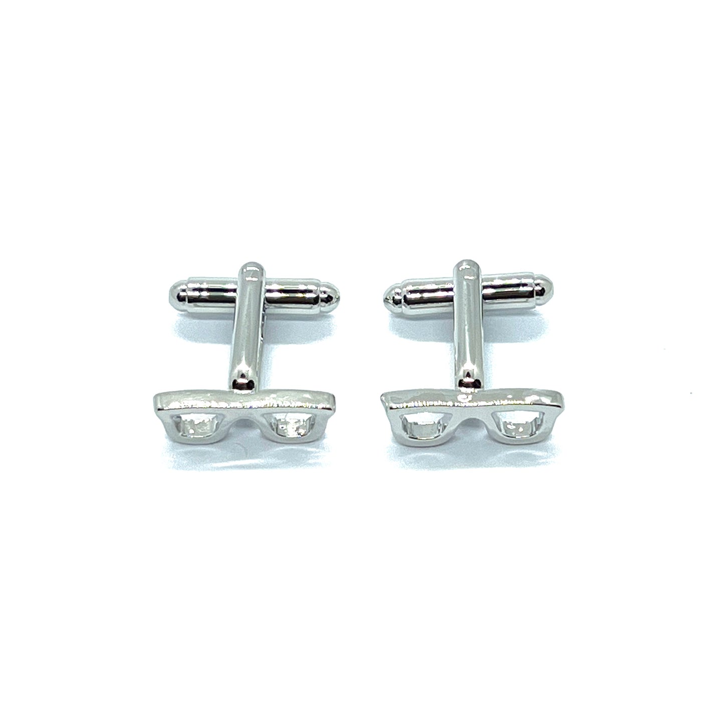 Glasses Frame Silver Cufflinks