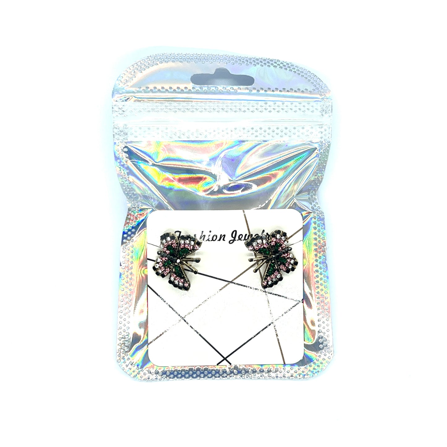 Multi Rhino Butterfly Stud Earrings