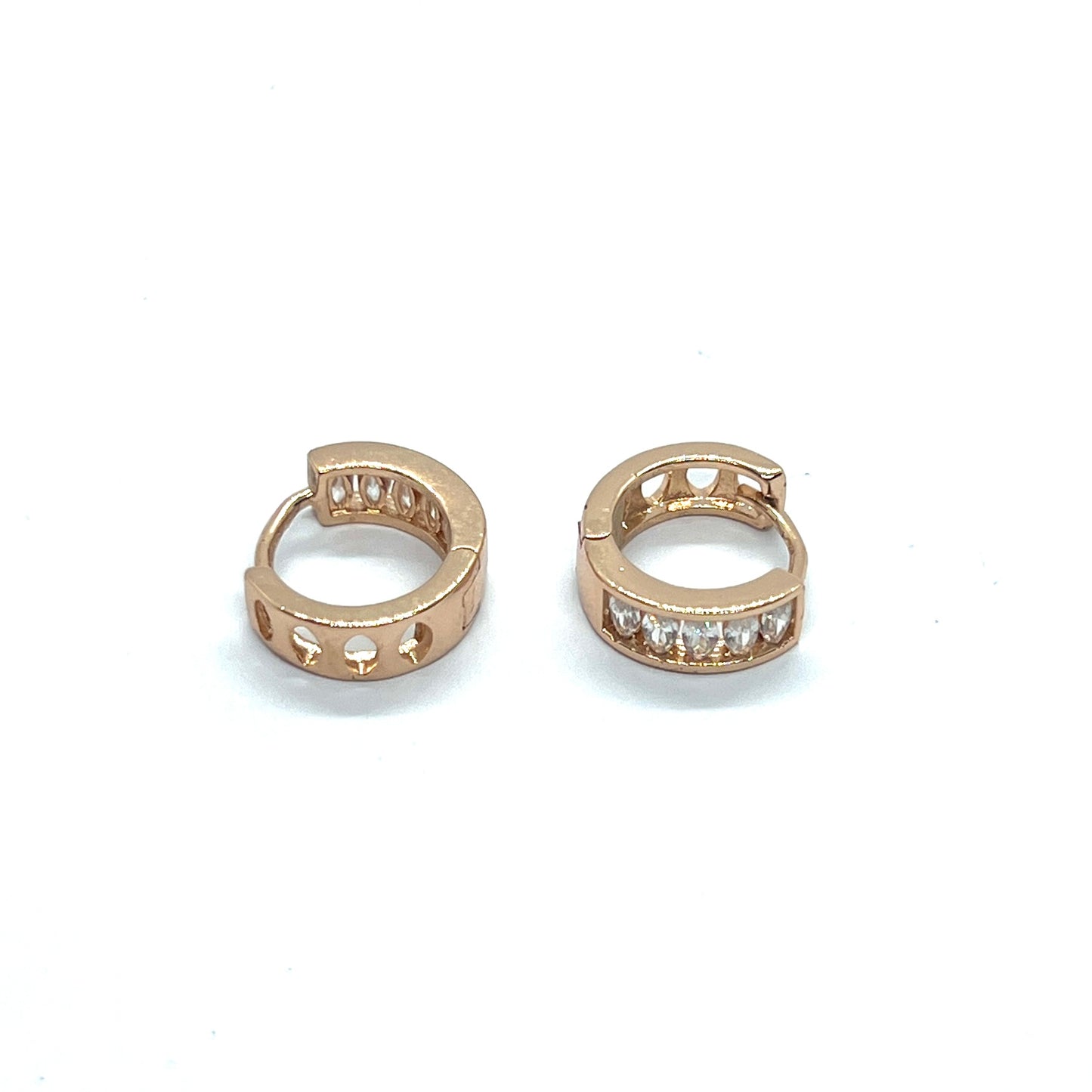 Golden Rhino Round Earrings