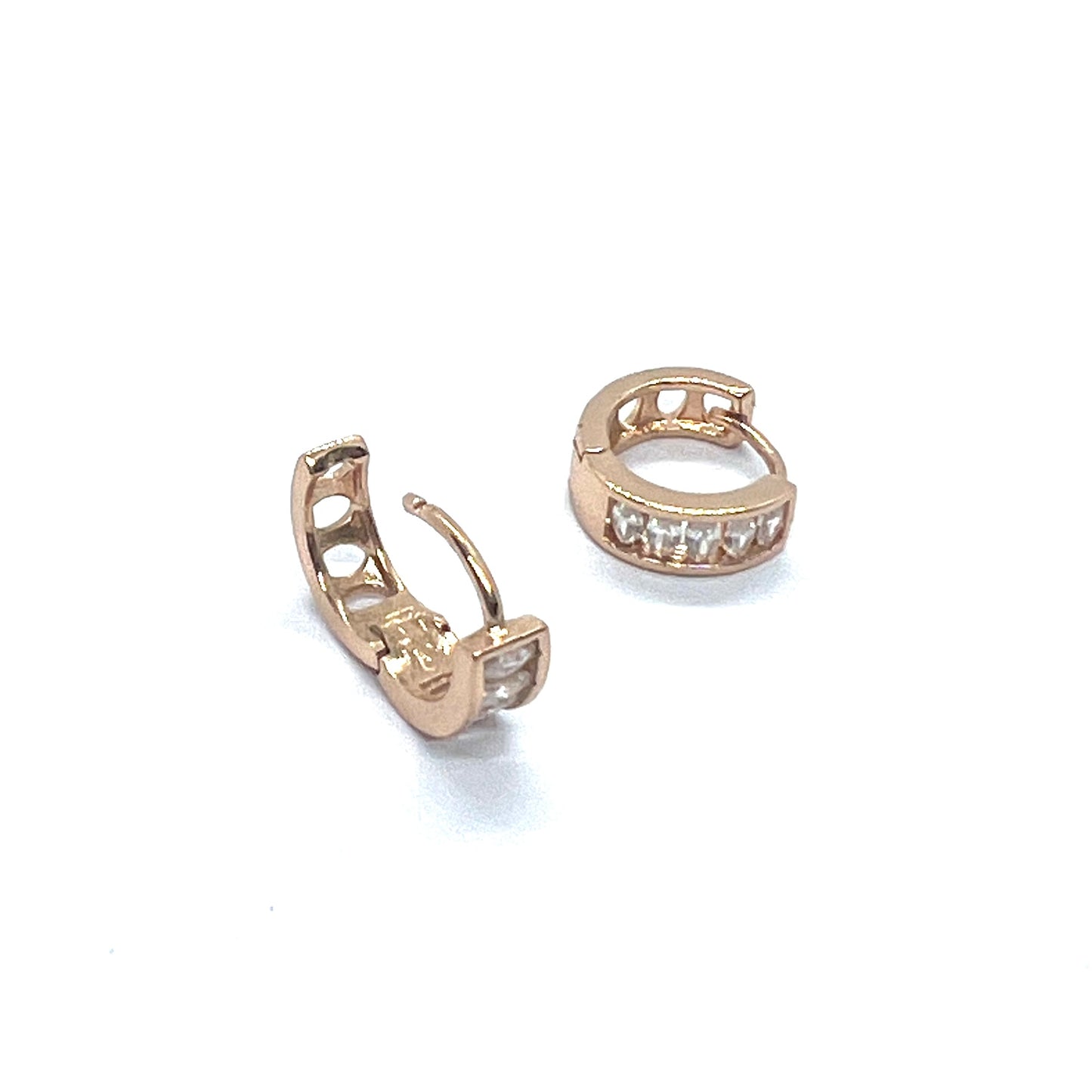 Golden Rhino Round Earrings