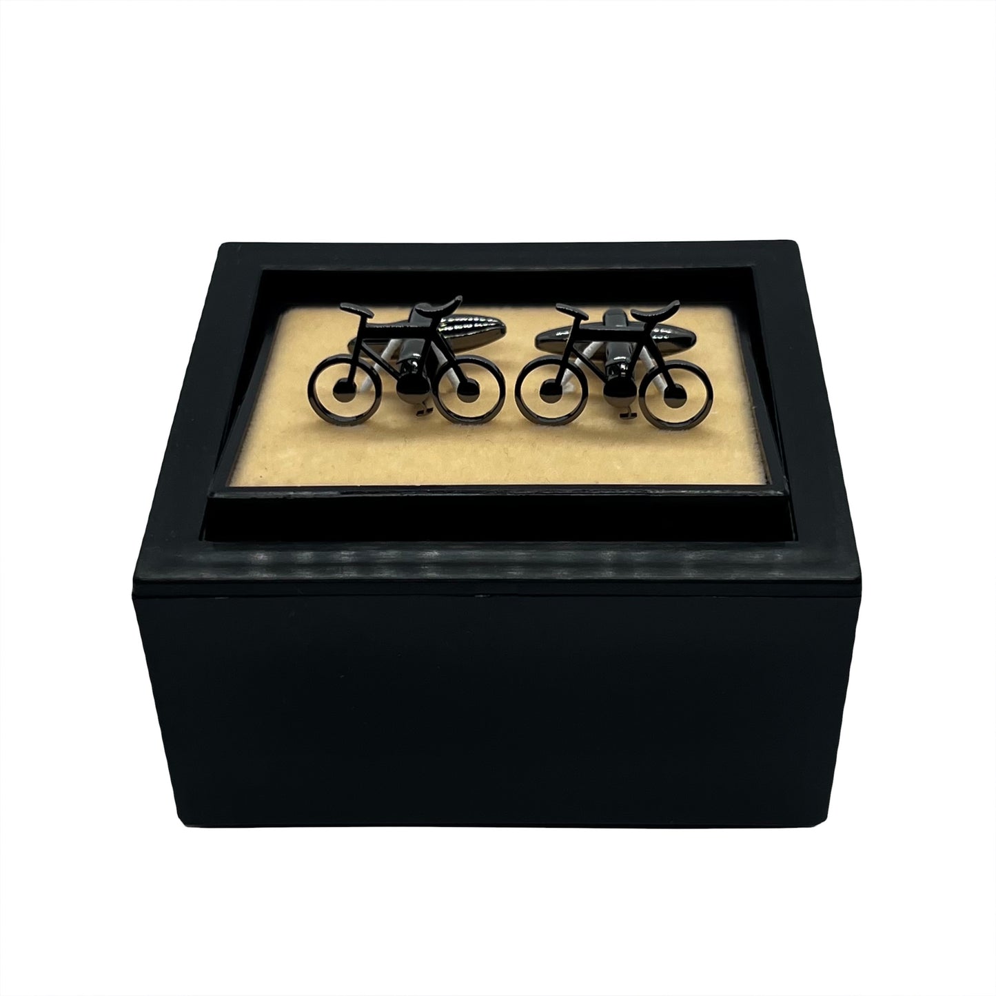 Bicycle Grey Metallic Cufflinks