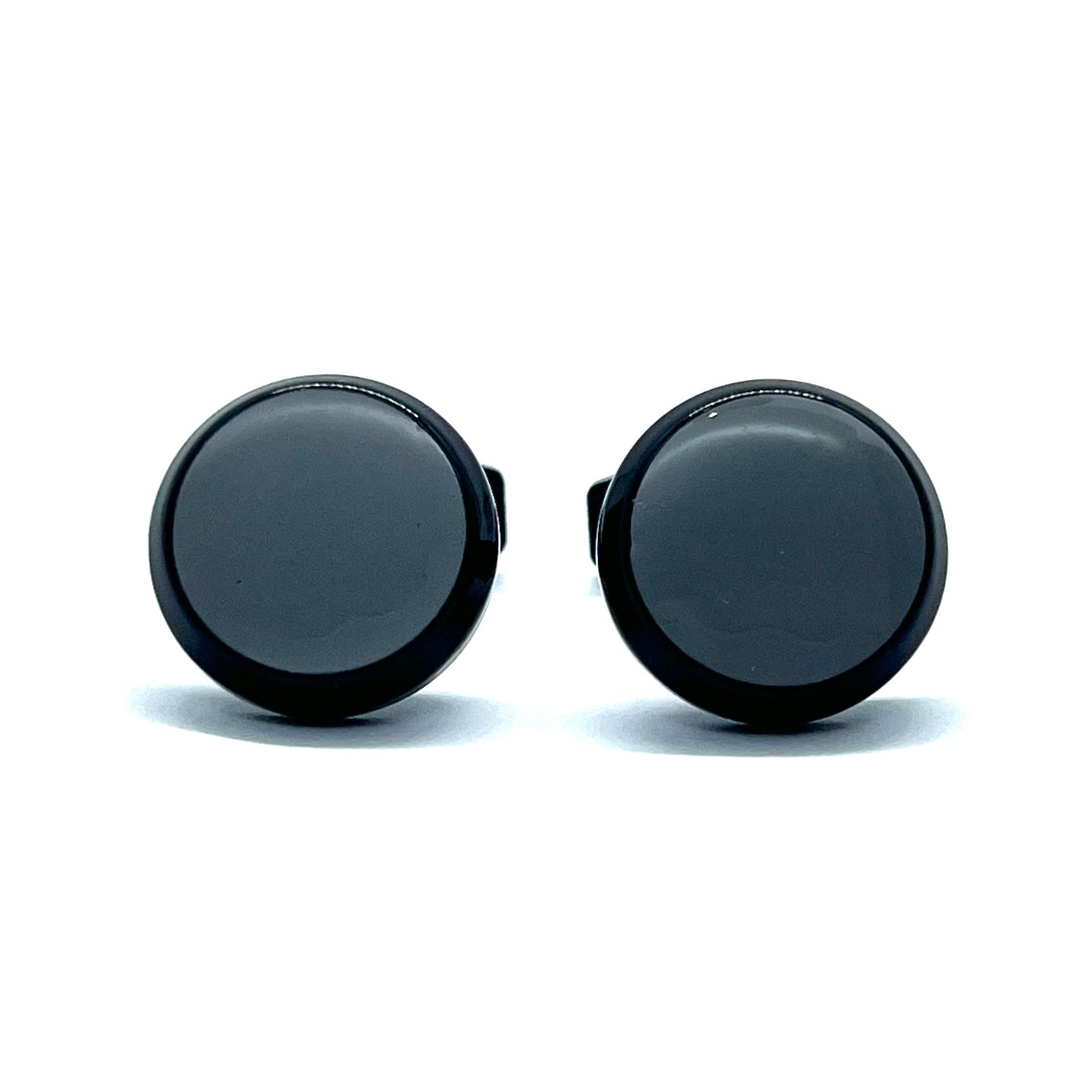 Grey Clear Black Cufflinks