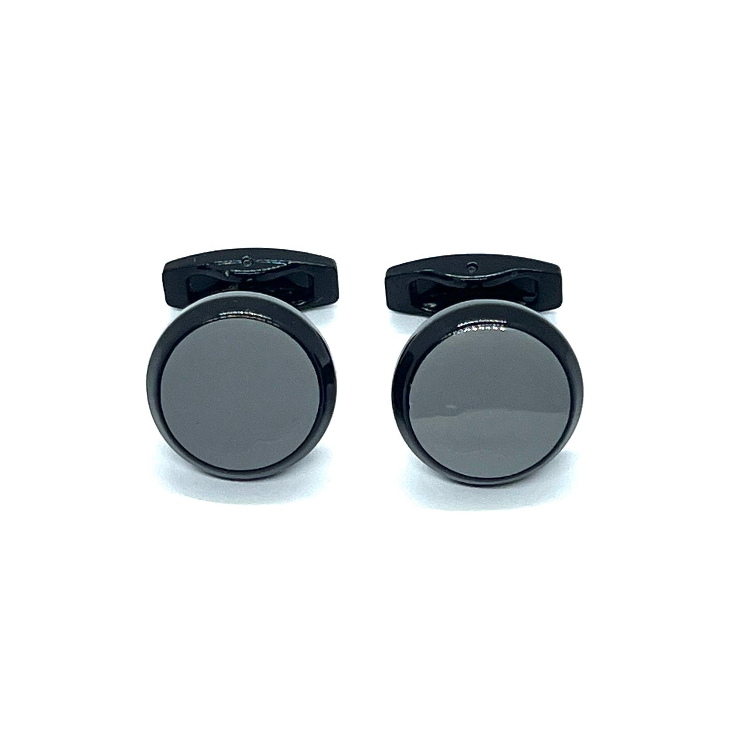 Grey Clear Black Cufflinks