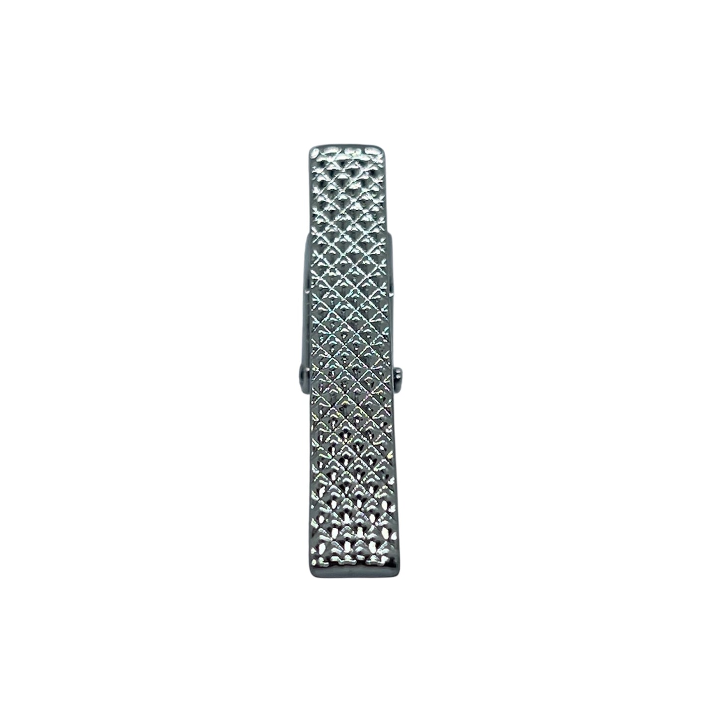 Dotted Textured Silver Tie Clip (1.5")