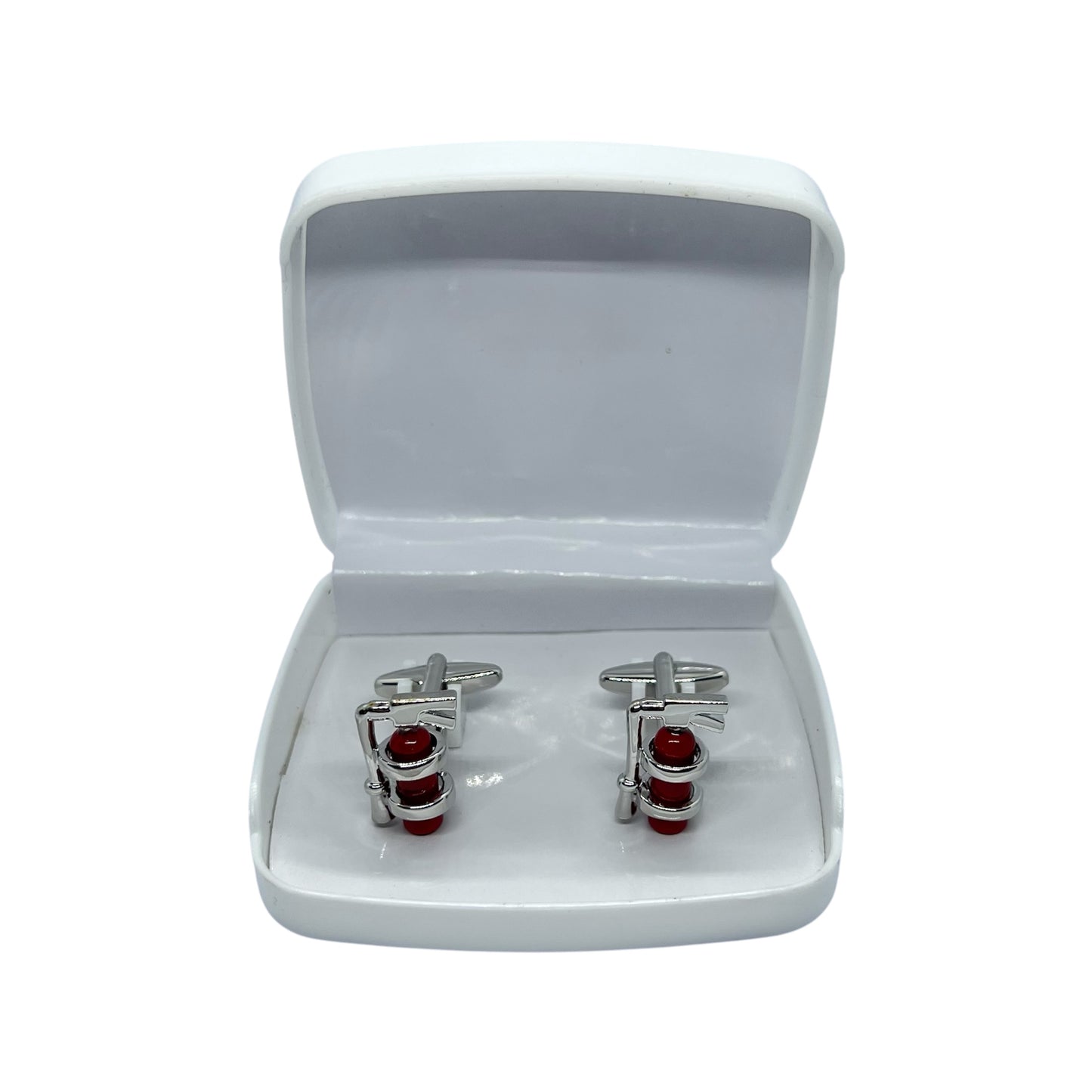 Fire Extinguisher Red Silver Cufflinks