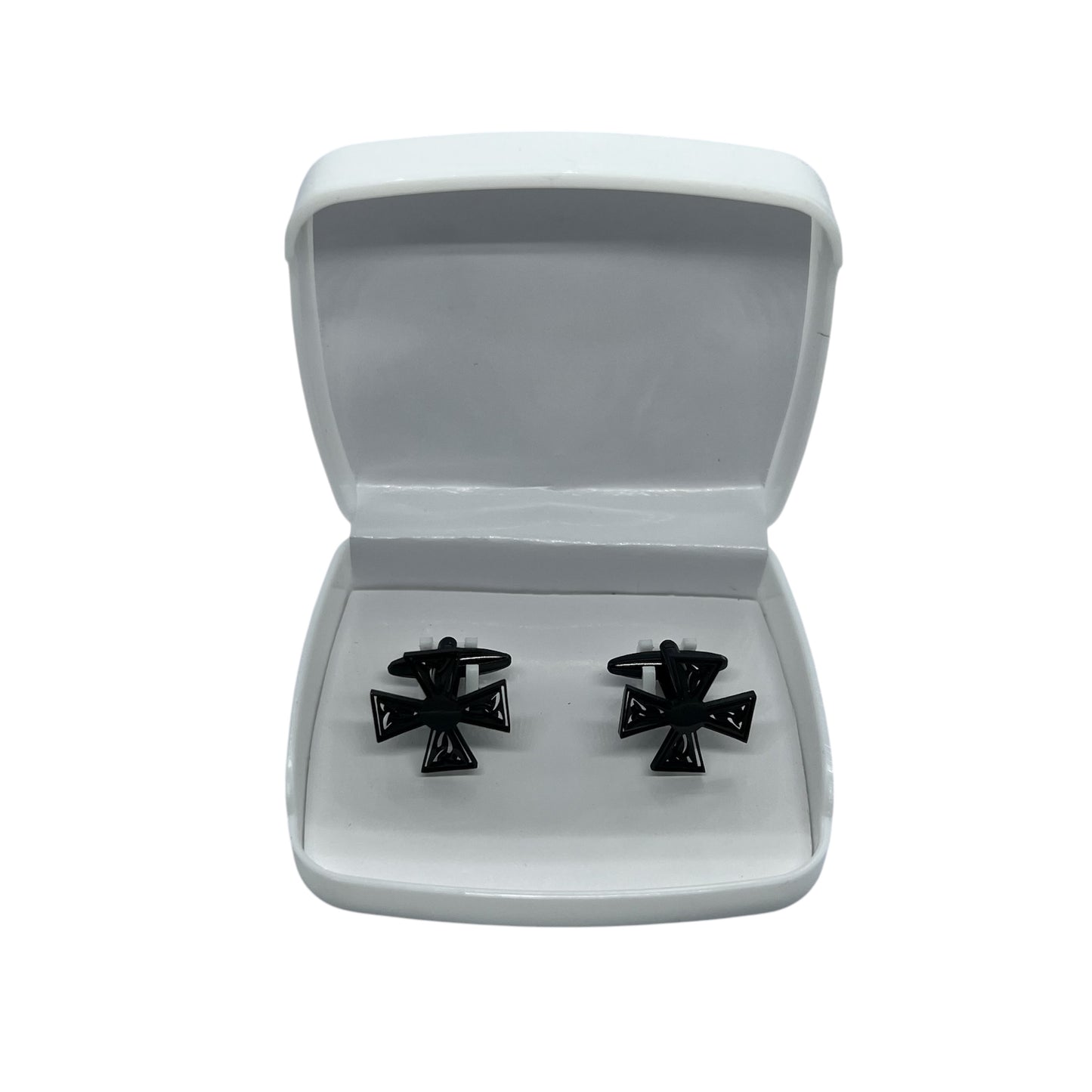 Vikings Celtic Knot Hollow Grey Metallic Cufflinks